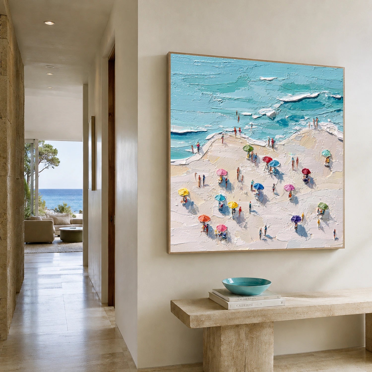 Sea & Sky Abstract Textured Wall Art #MS327