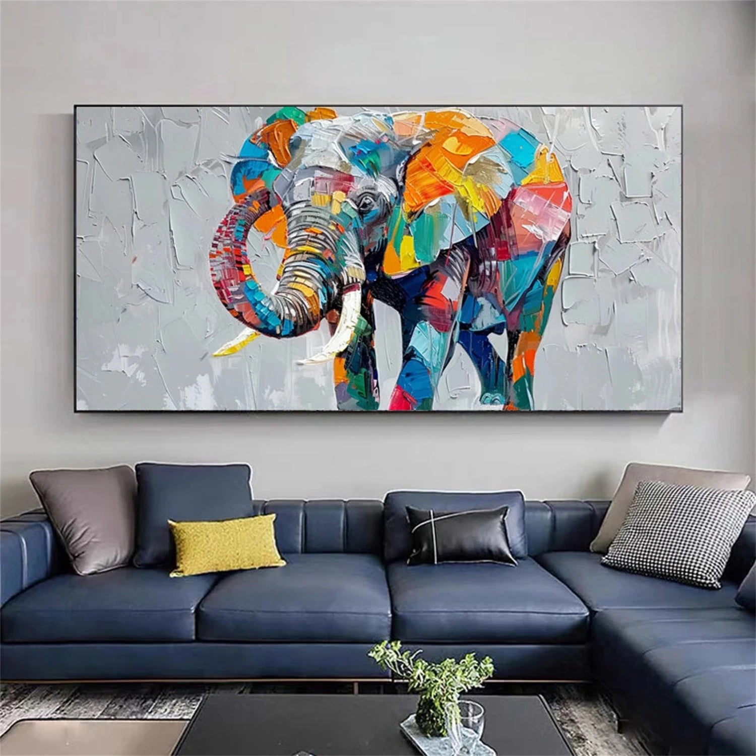 Colorful Abstract Animal Wall Art #AL090