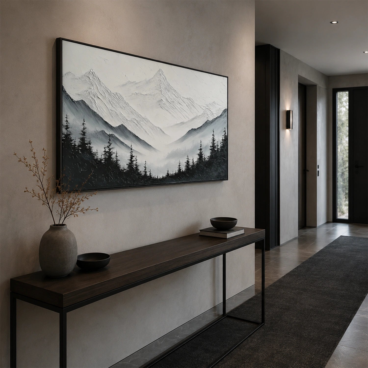 Abstract Mountain Canvas Art #MM414