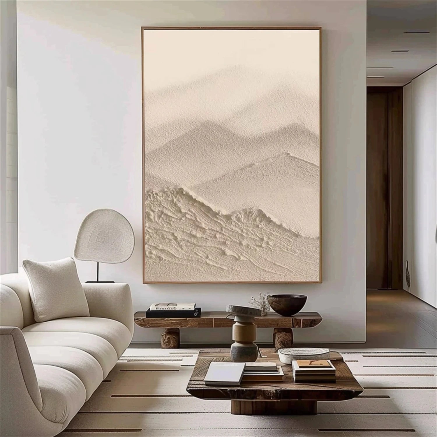 Minimalist Brown & Beige Art  #MB013