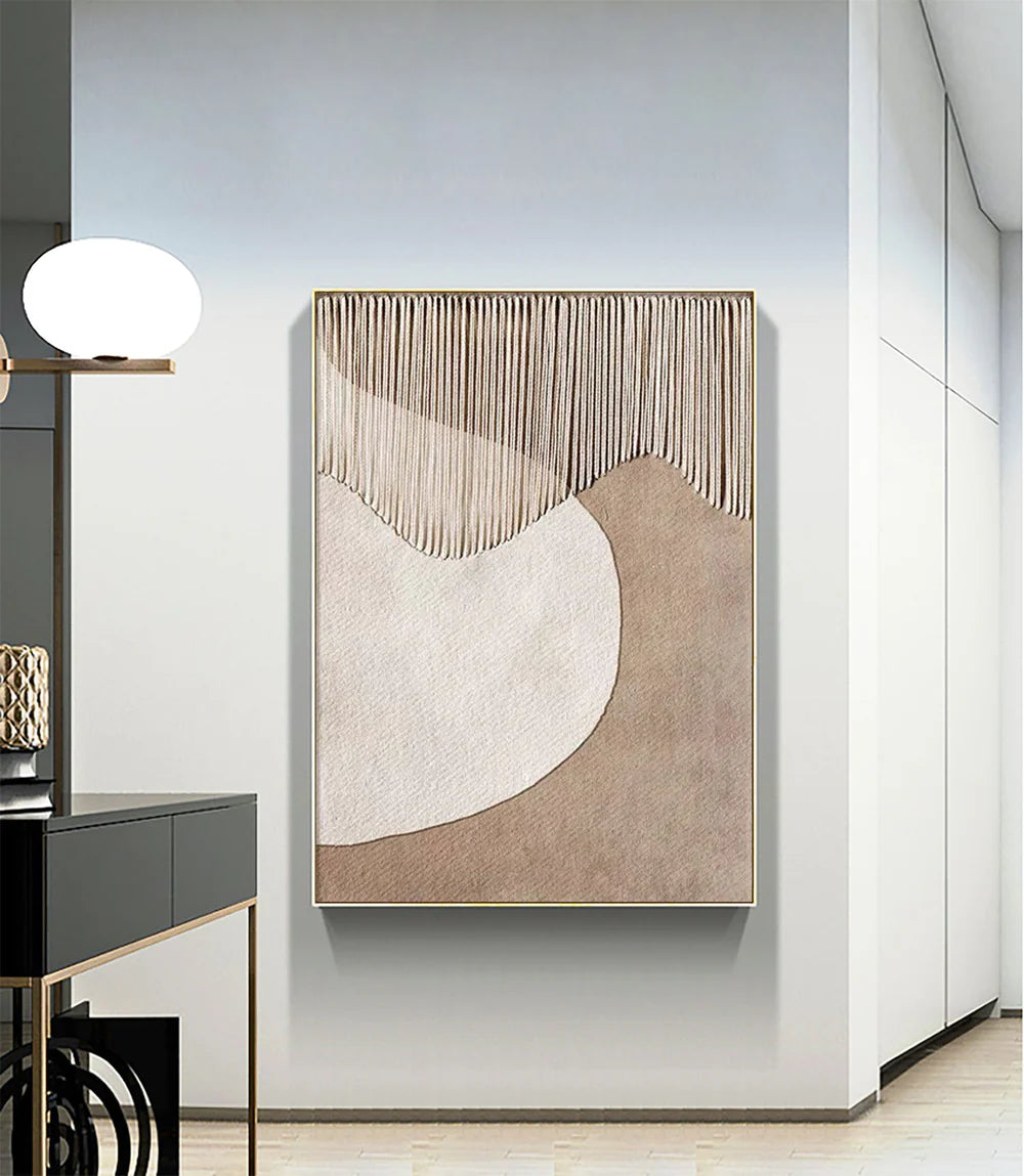 Minimalist Brown & Beige Art  #MB001