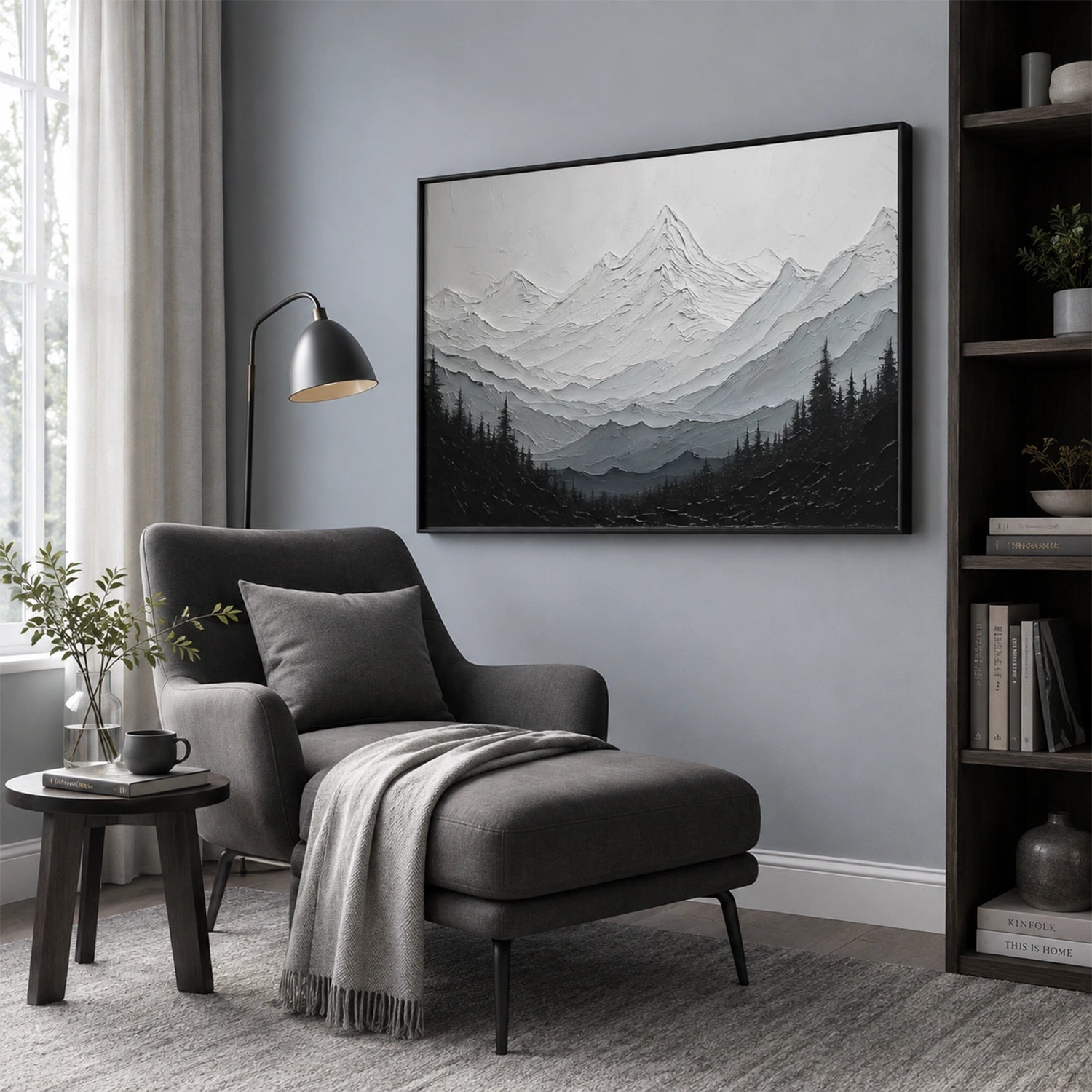 Abstract Mountain Canvas Art #MM415