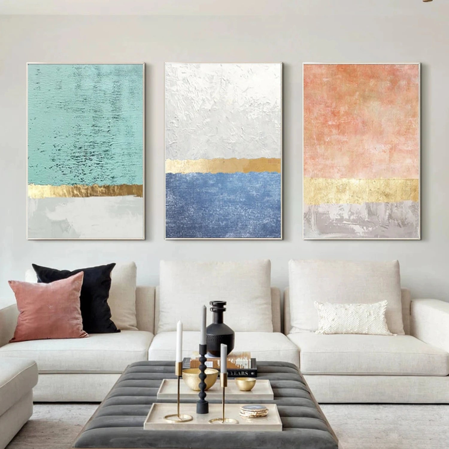 Abstract Canvas Art Set of 3 #WS801