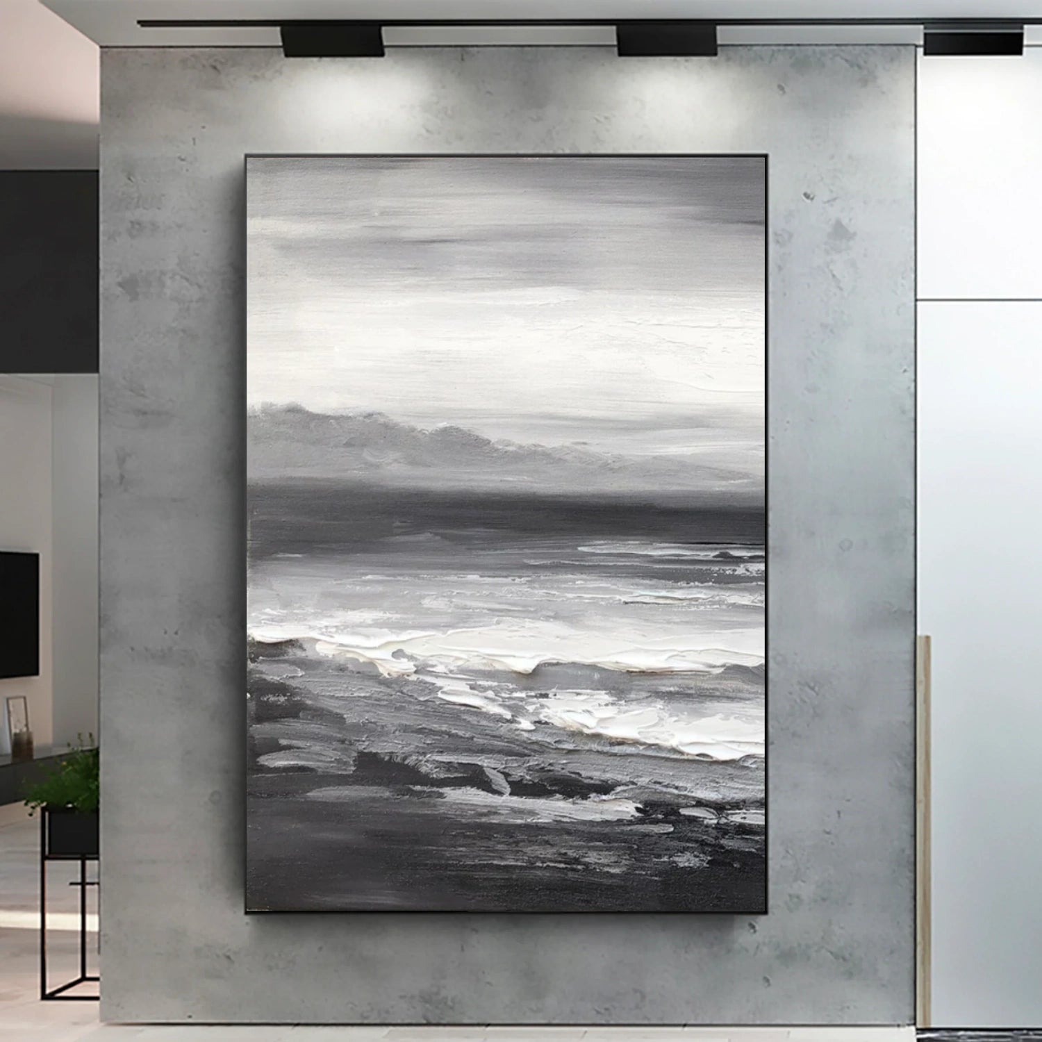 Sea & Sky Abstract Textured Wall Art #MS176