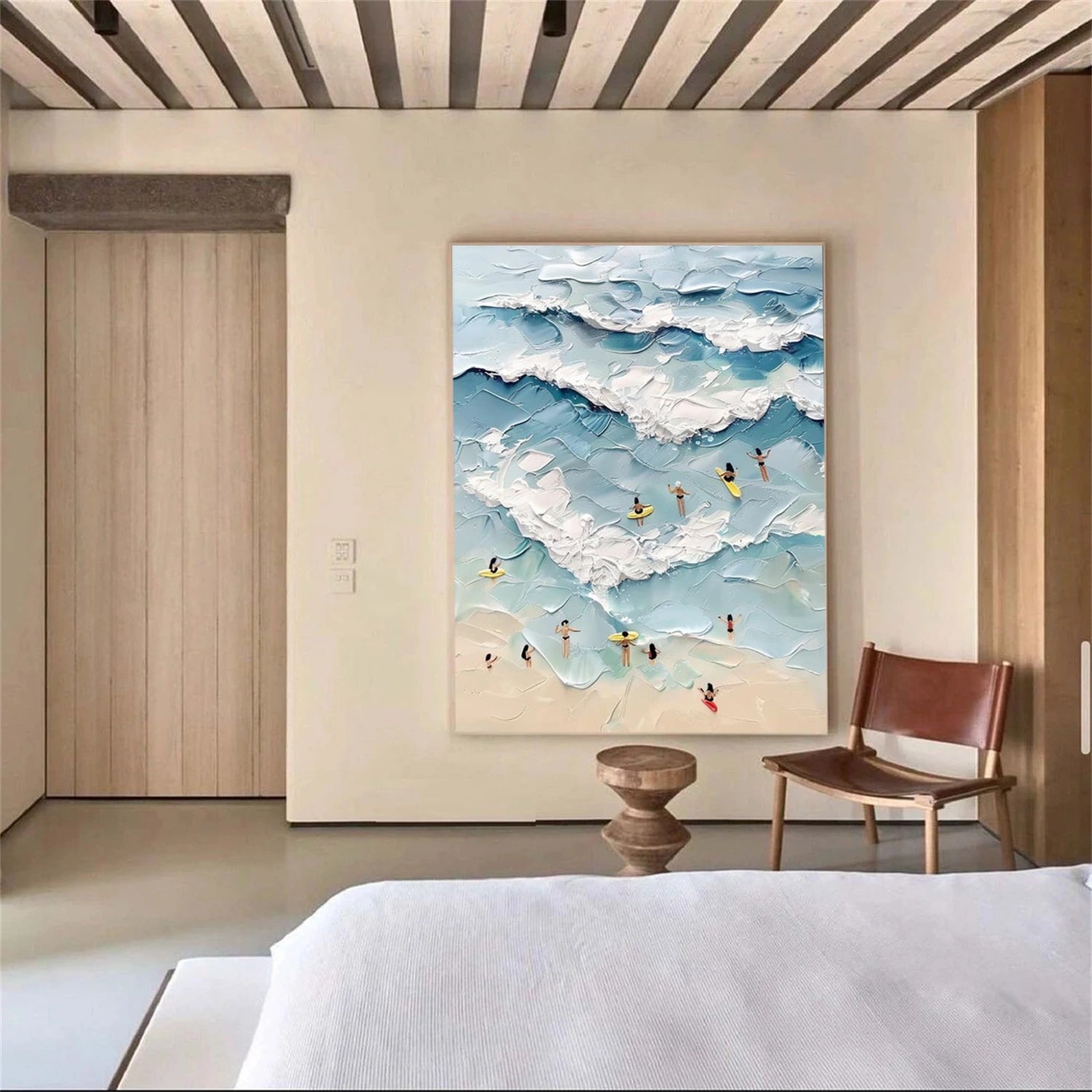 Surfing Sport Textured Wall Art #SA087