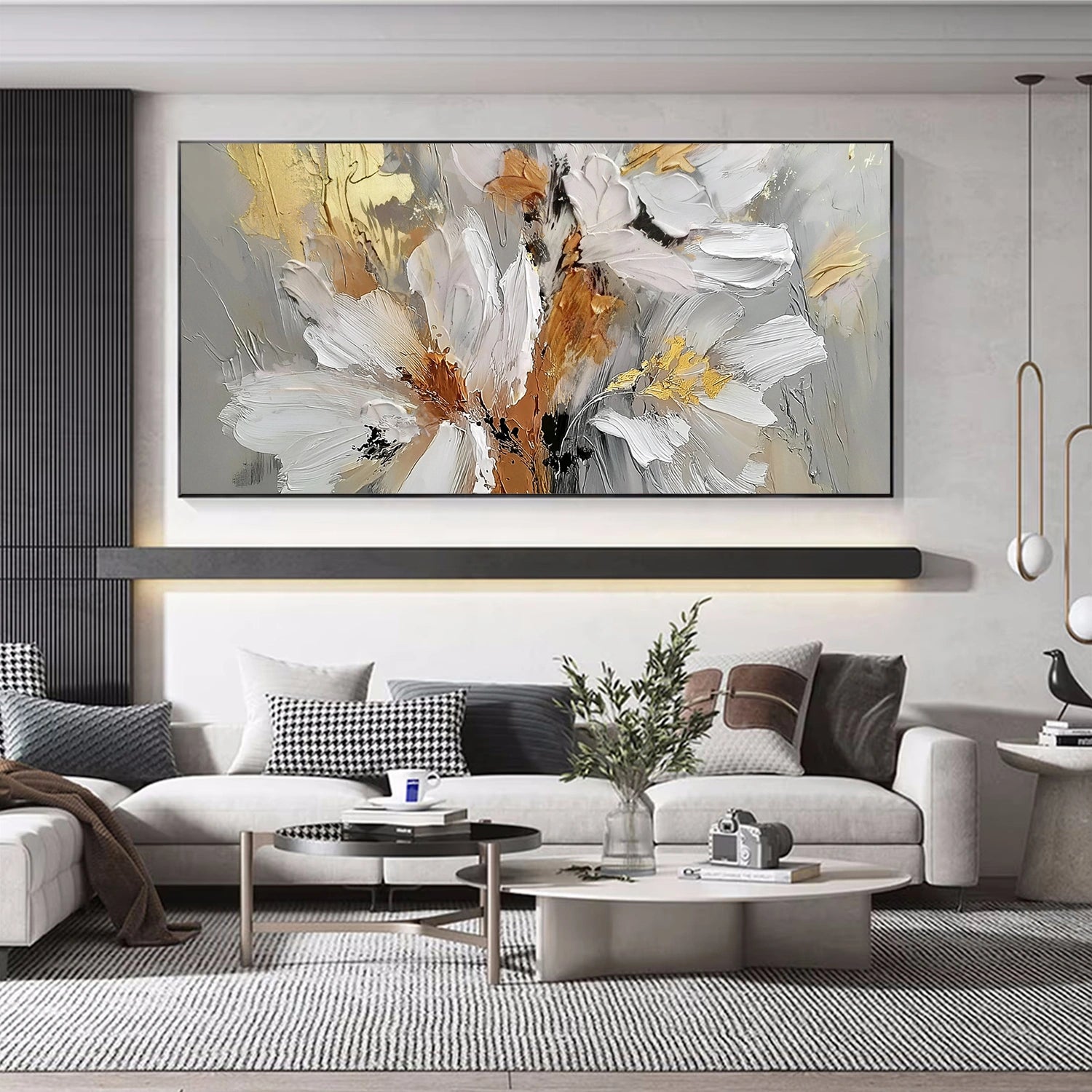 Flower & Tree Abstract Textured Wall Art #ML226