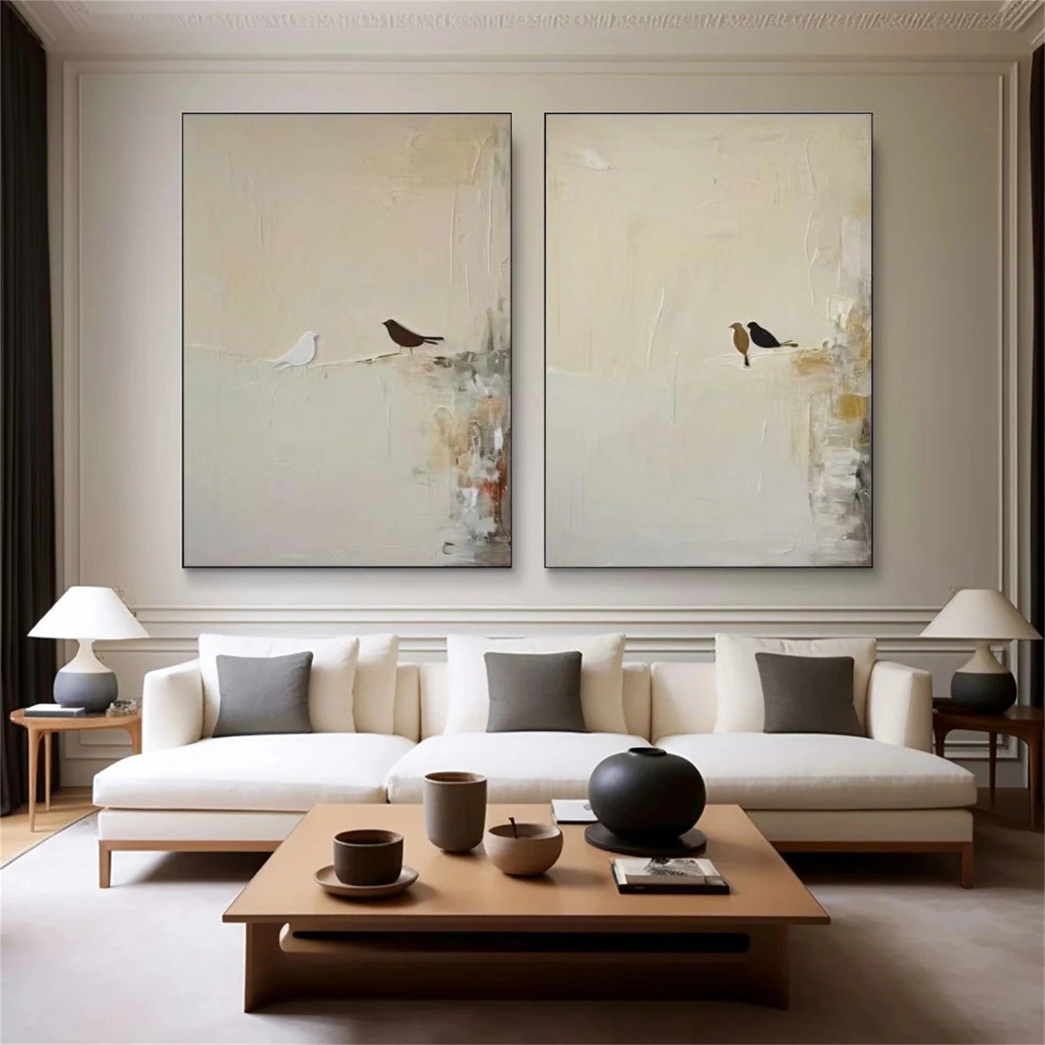 Abstract Animal Wall Art Set of 2 #AL153