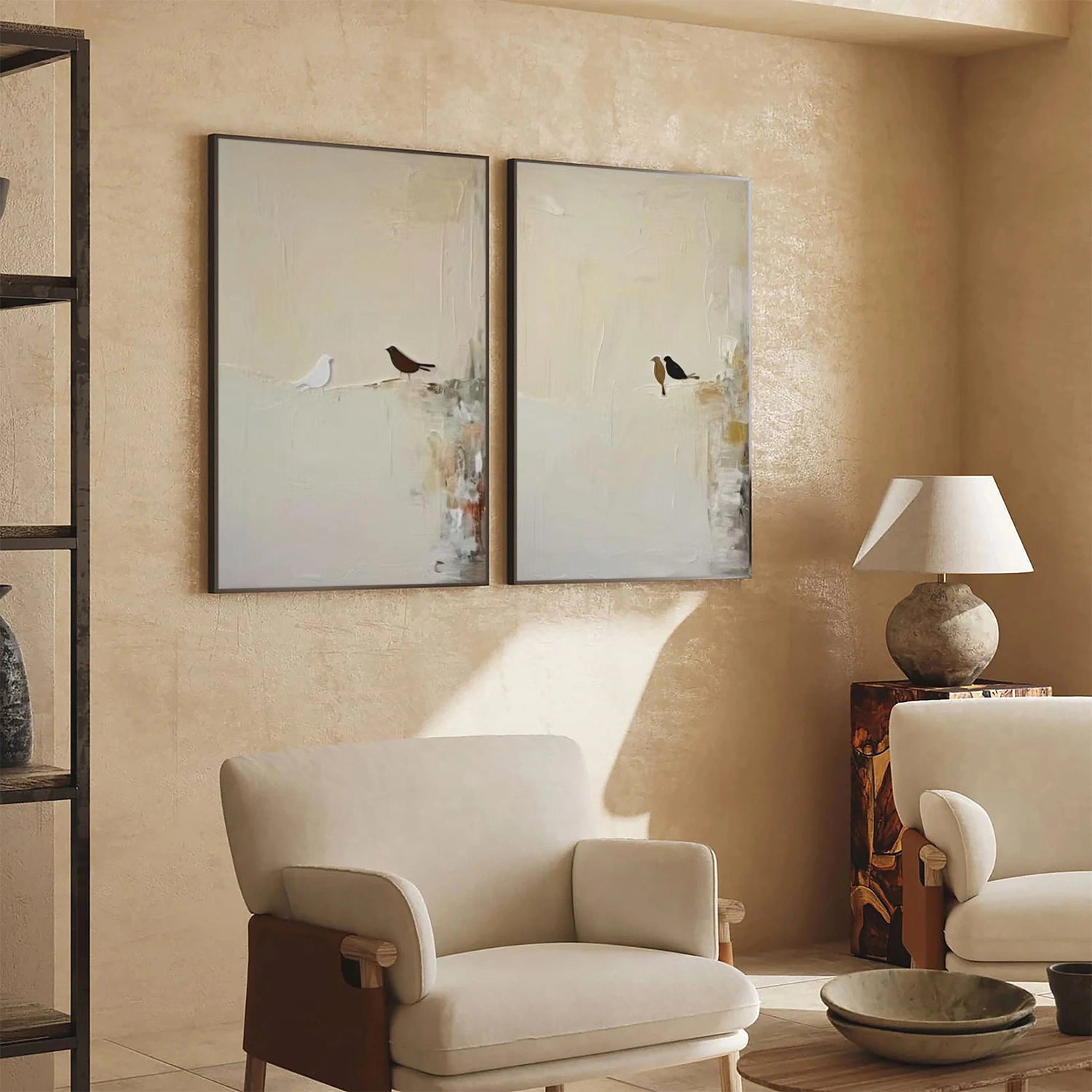 Abstract Animal Wall Art Set of 2 #AL153