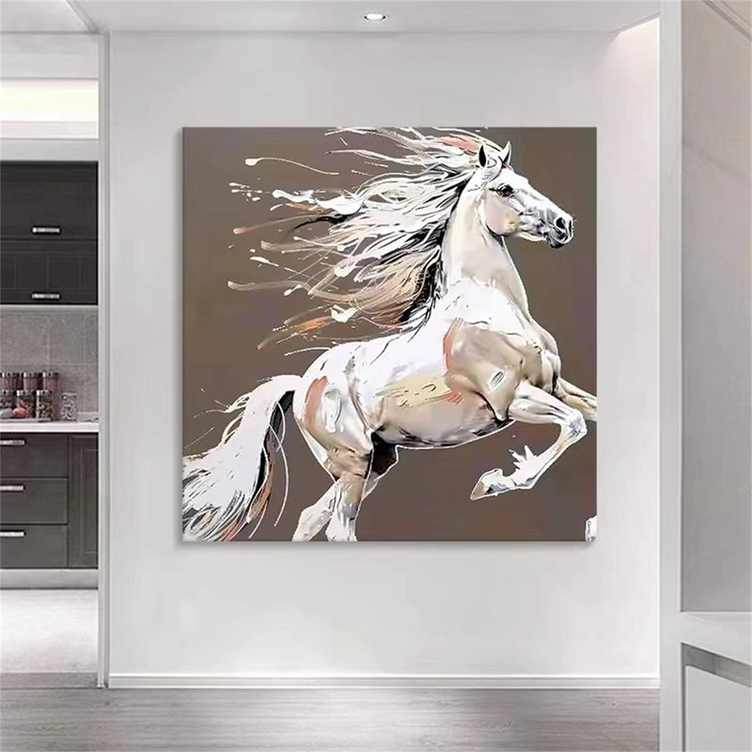 Colorful Horse Abstract Animal Wall Art #AL032