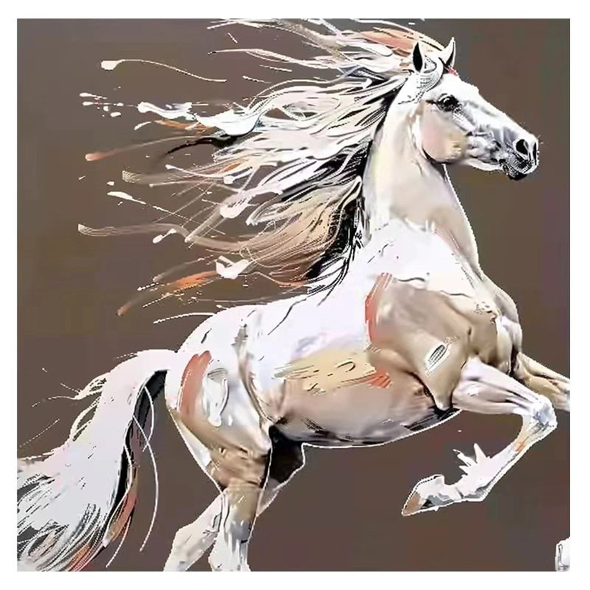 Colorful Horse Abstract Animal Wall Art #AL032