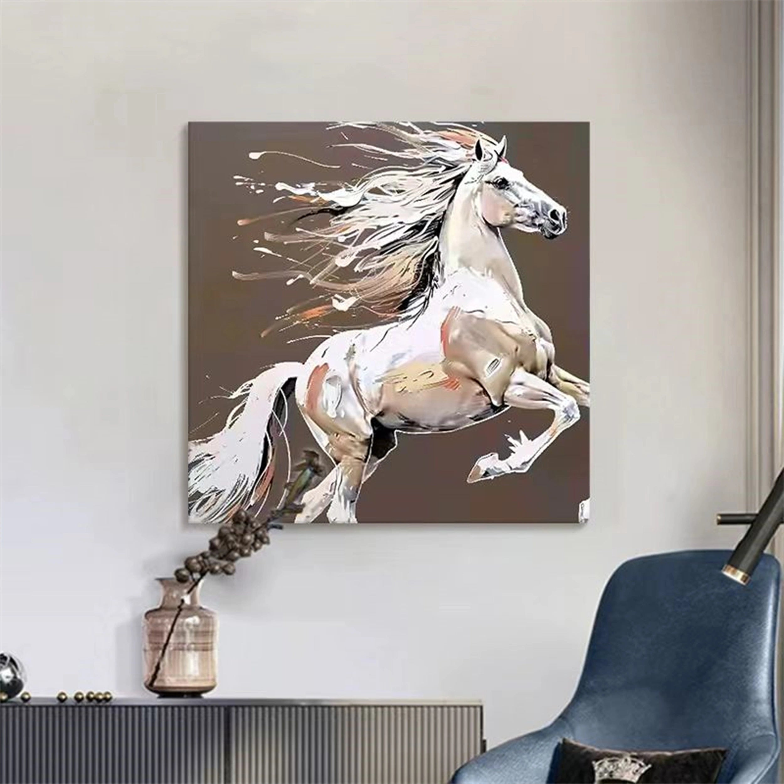 Colorful Horse Abstract Animal Wall Art #AL032