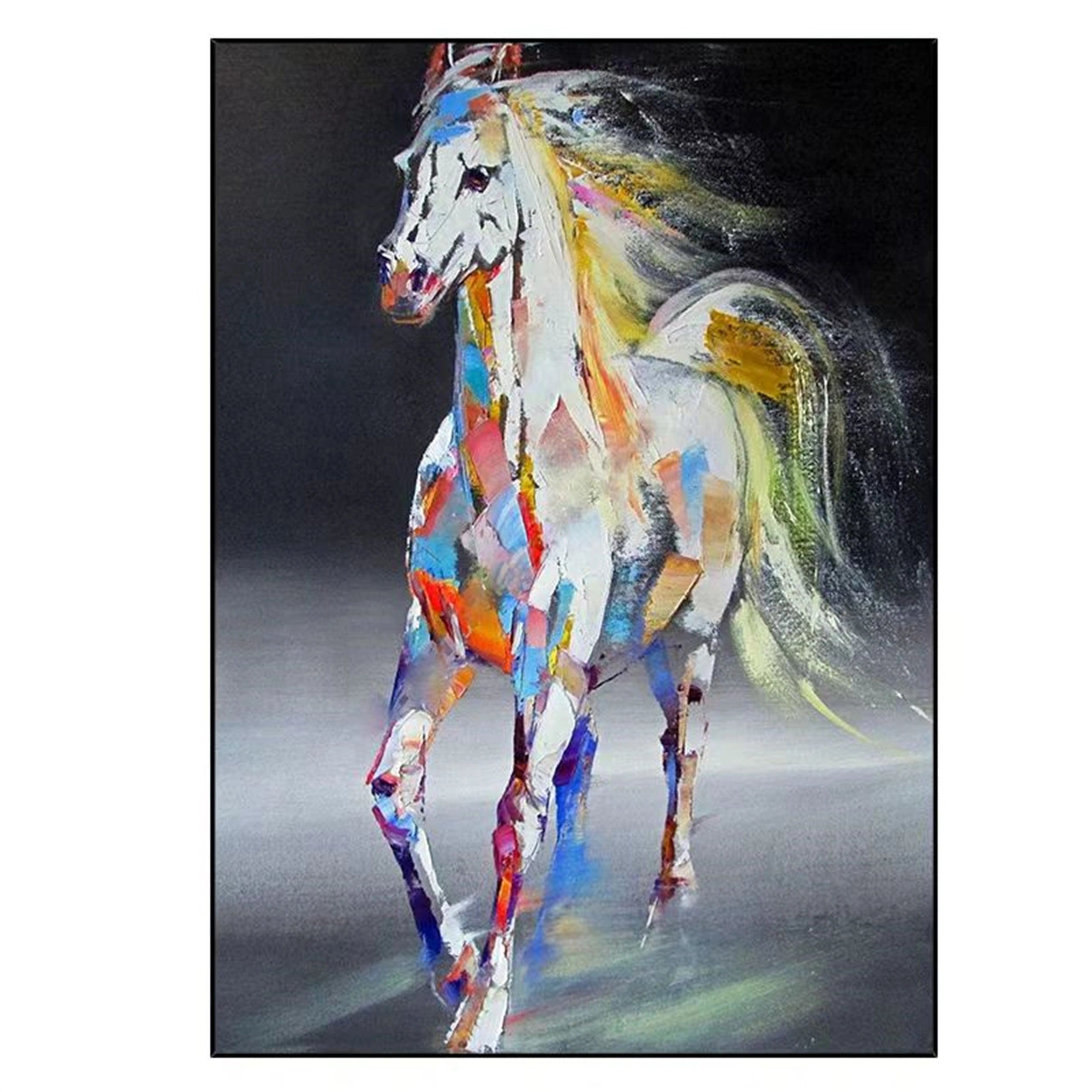 Colorful Horse Abstract Animal Wall Art #AL036