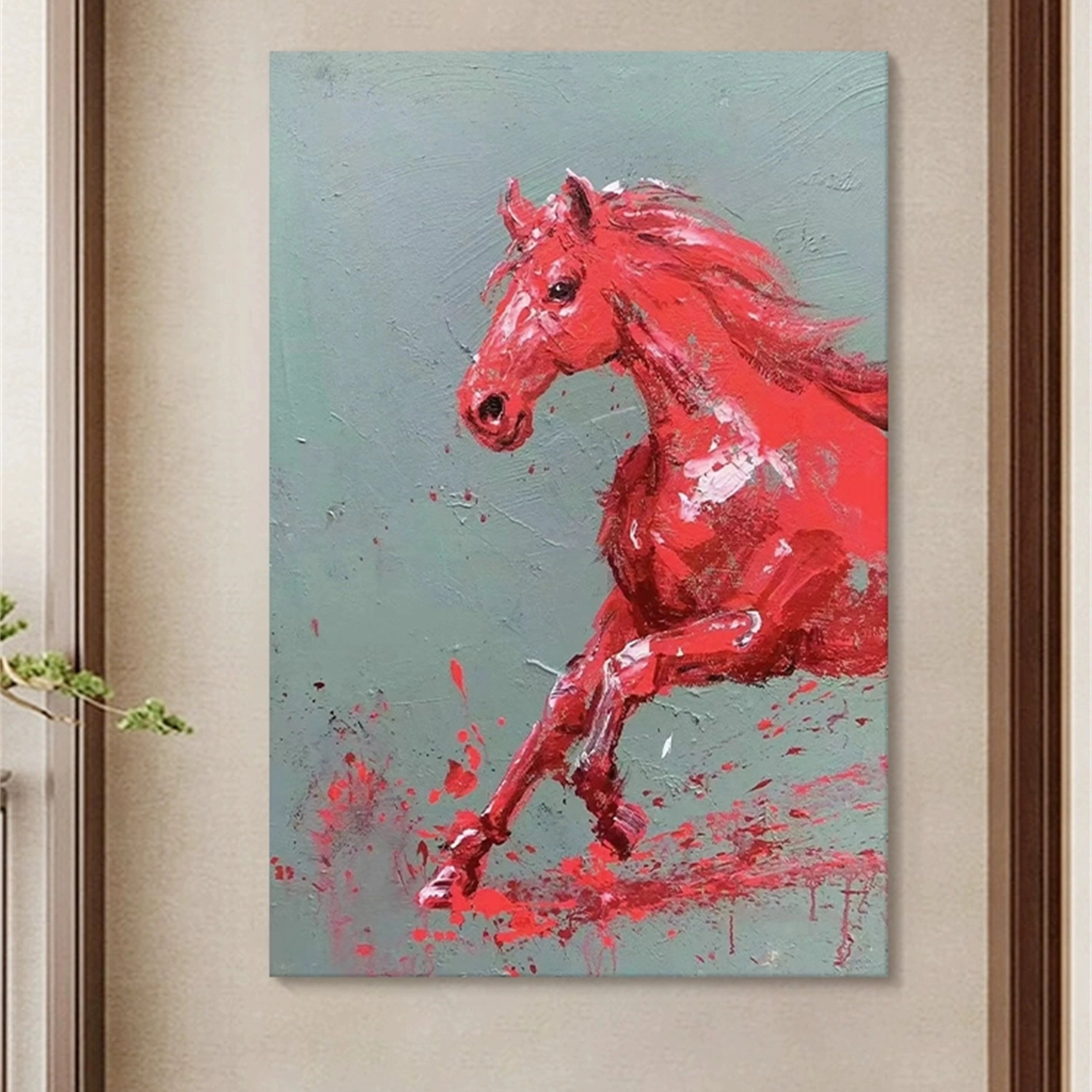 Colorful Horse Abstract Animal Wall Art #AL037