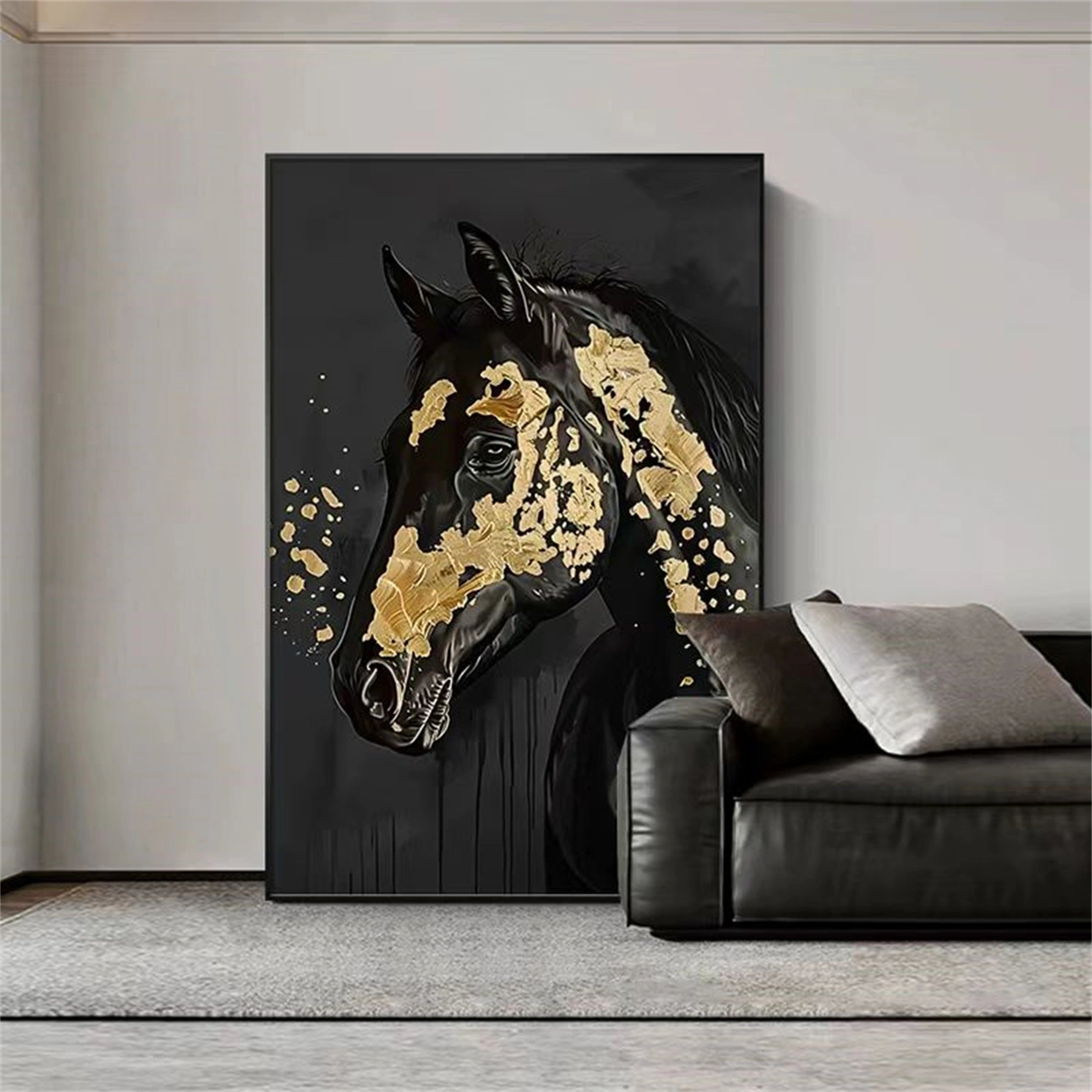 Colorful Horse Abstract Animal Wall Art #AL038