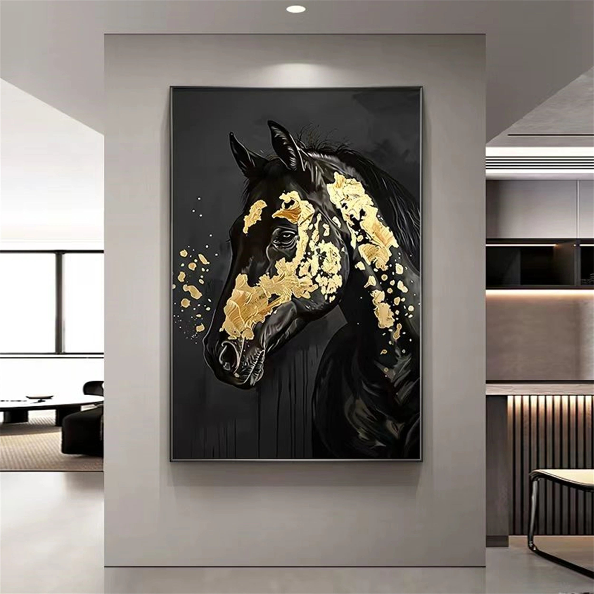 Colorful Horse Abstract Animal Wall Art #AL038