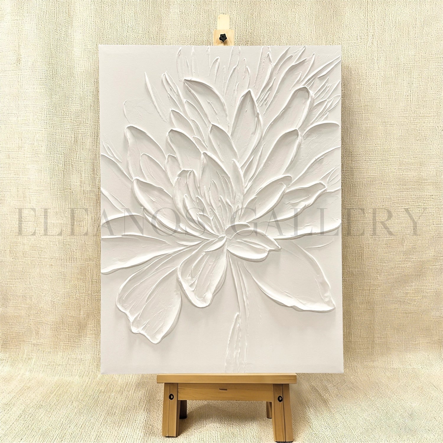 White Minimalistic Textured Art #MM215