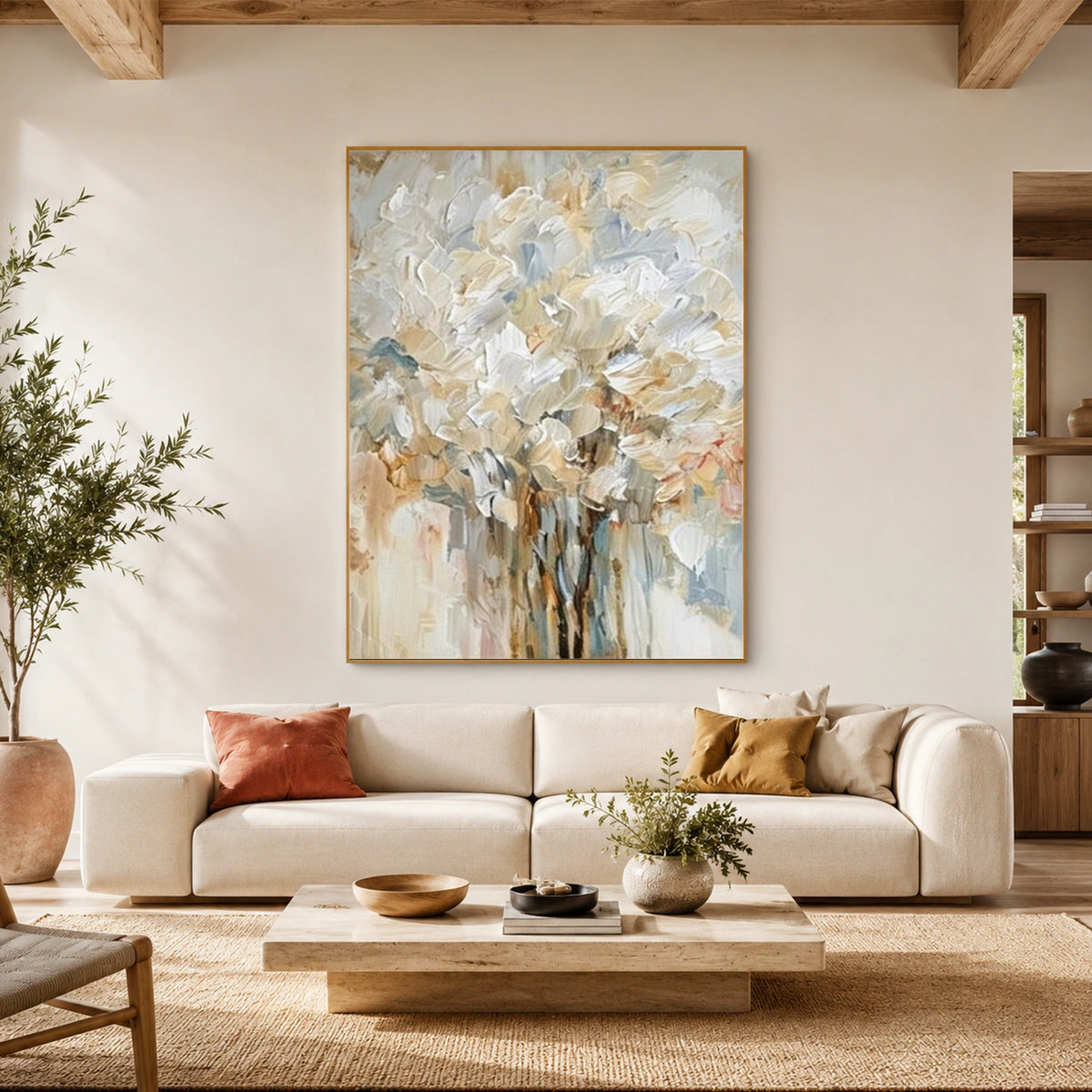 Flower & Tree Abstract Textured Wall Art #ML299