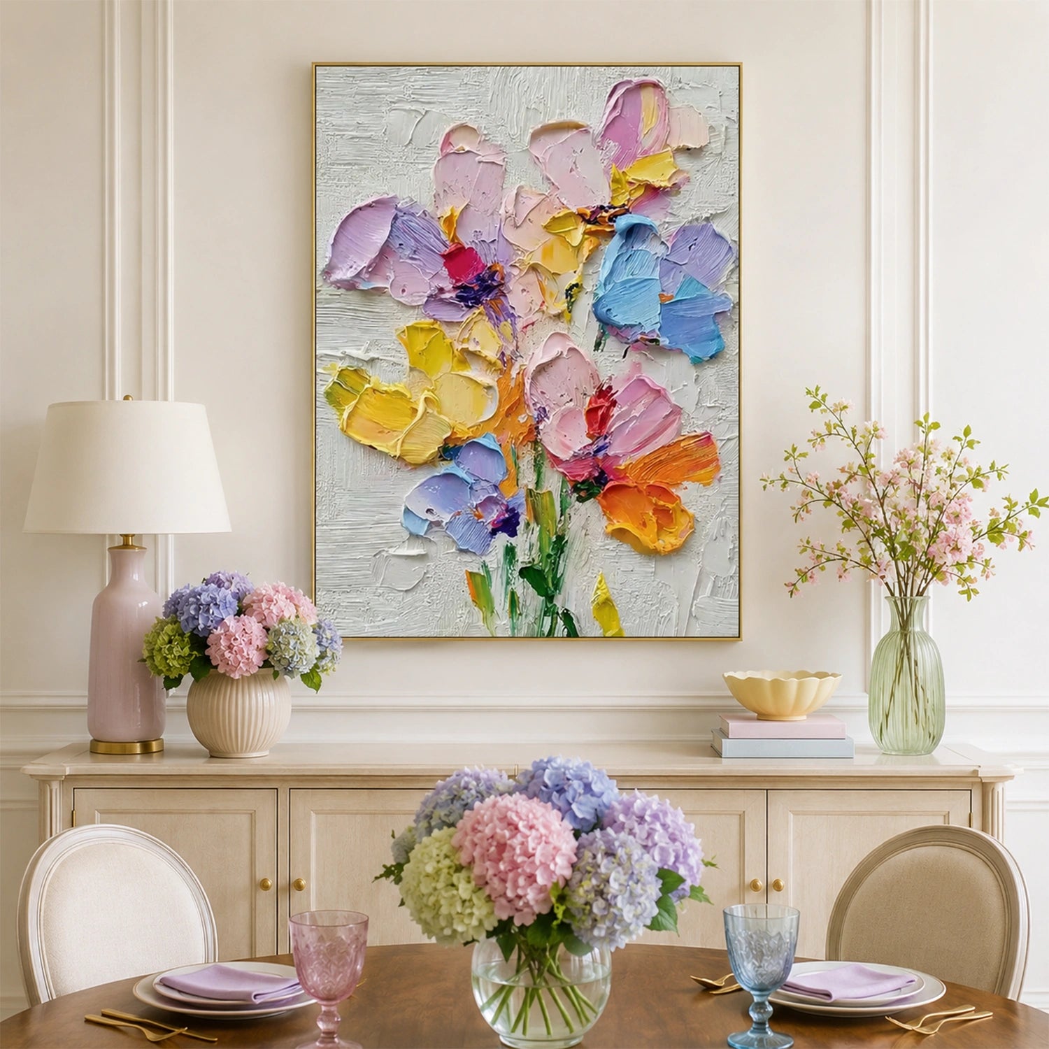 Flower & Tree Abstract Textured Wall Art #ML287