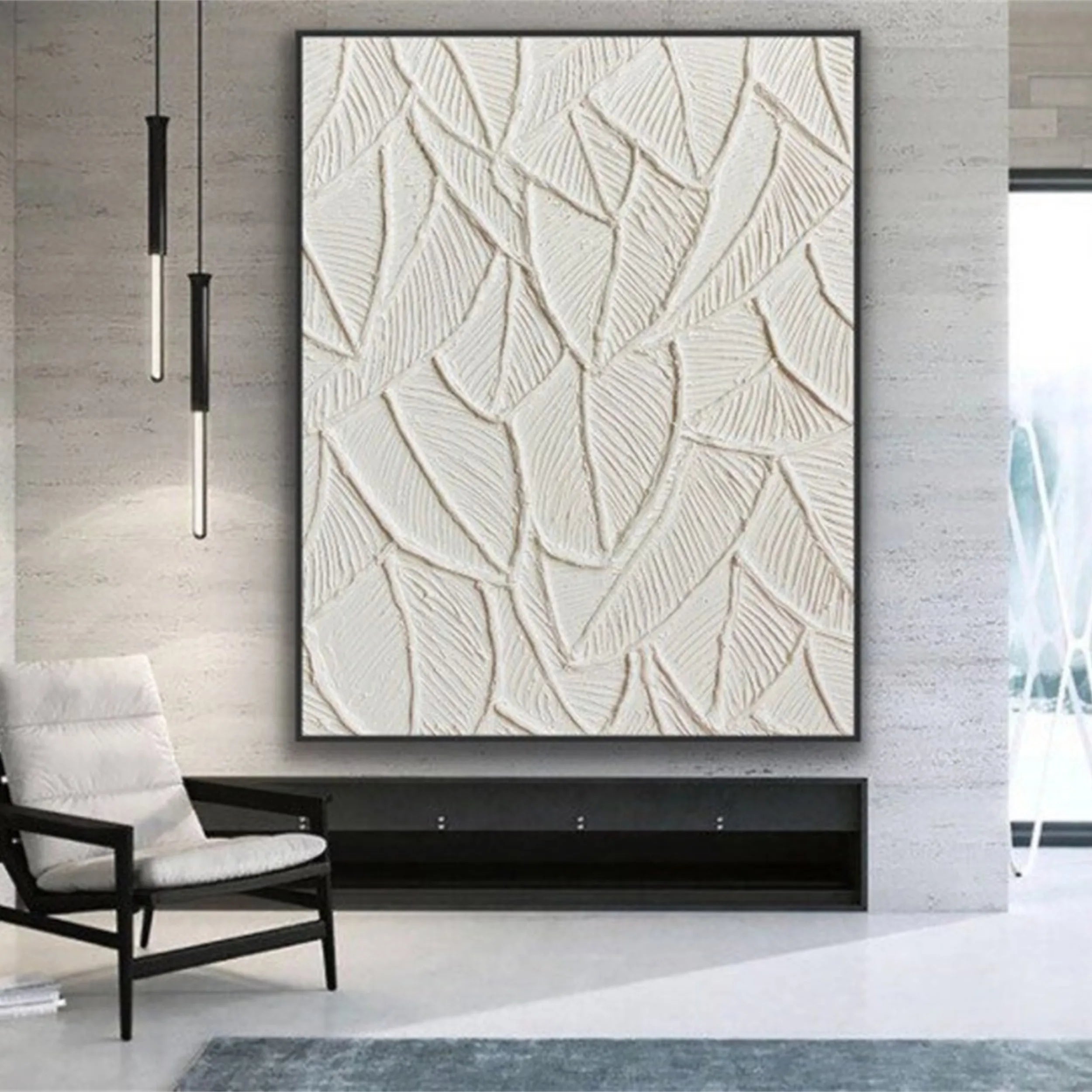 Flower & Tree Abstract Textured Wall Art  #ML032