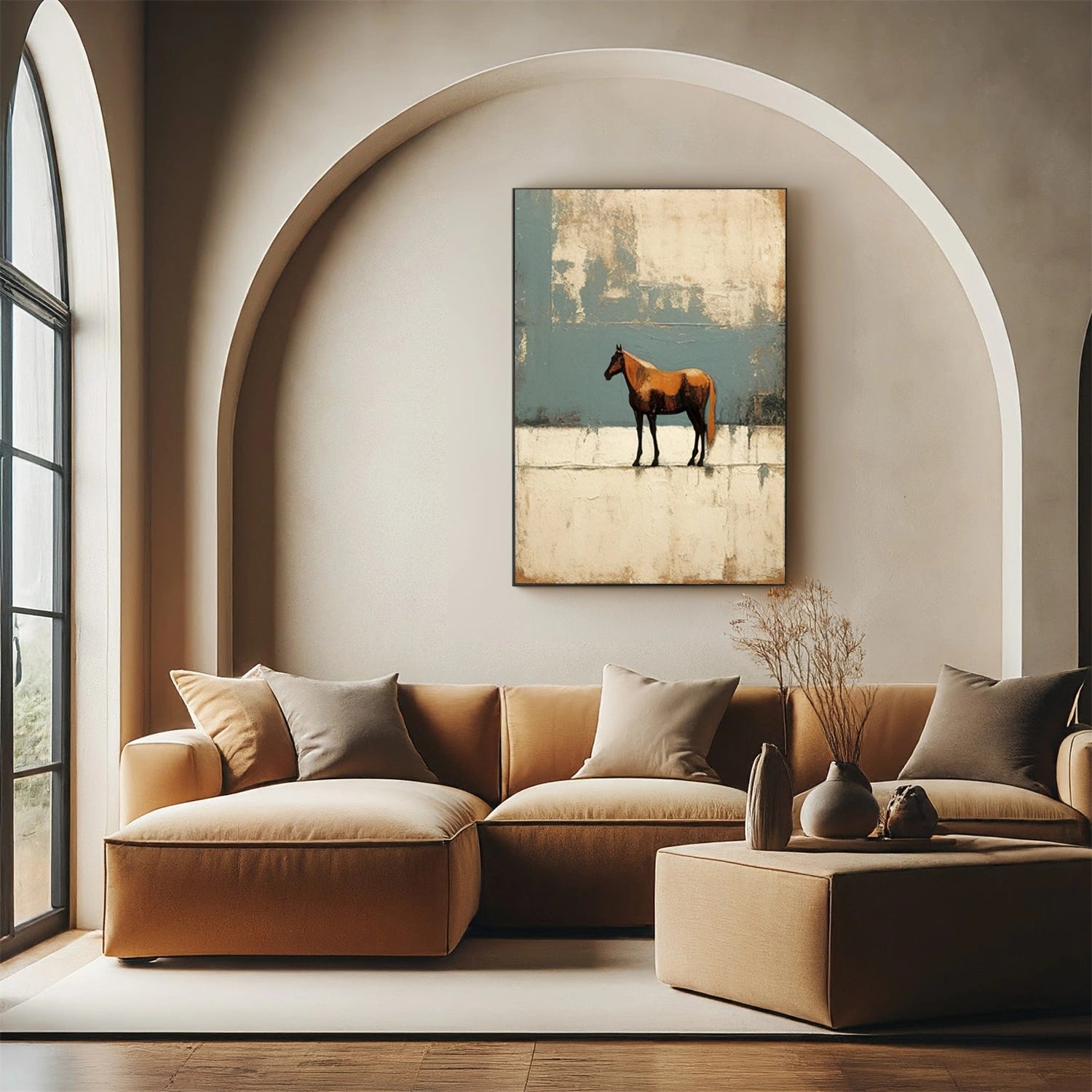 Abstract Animal Horse Wall Art #AL109
