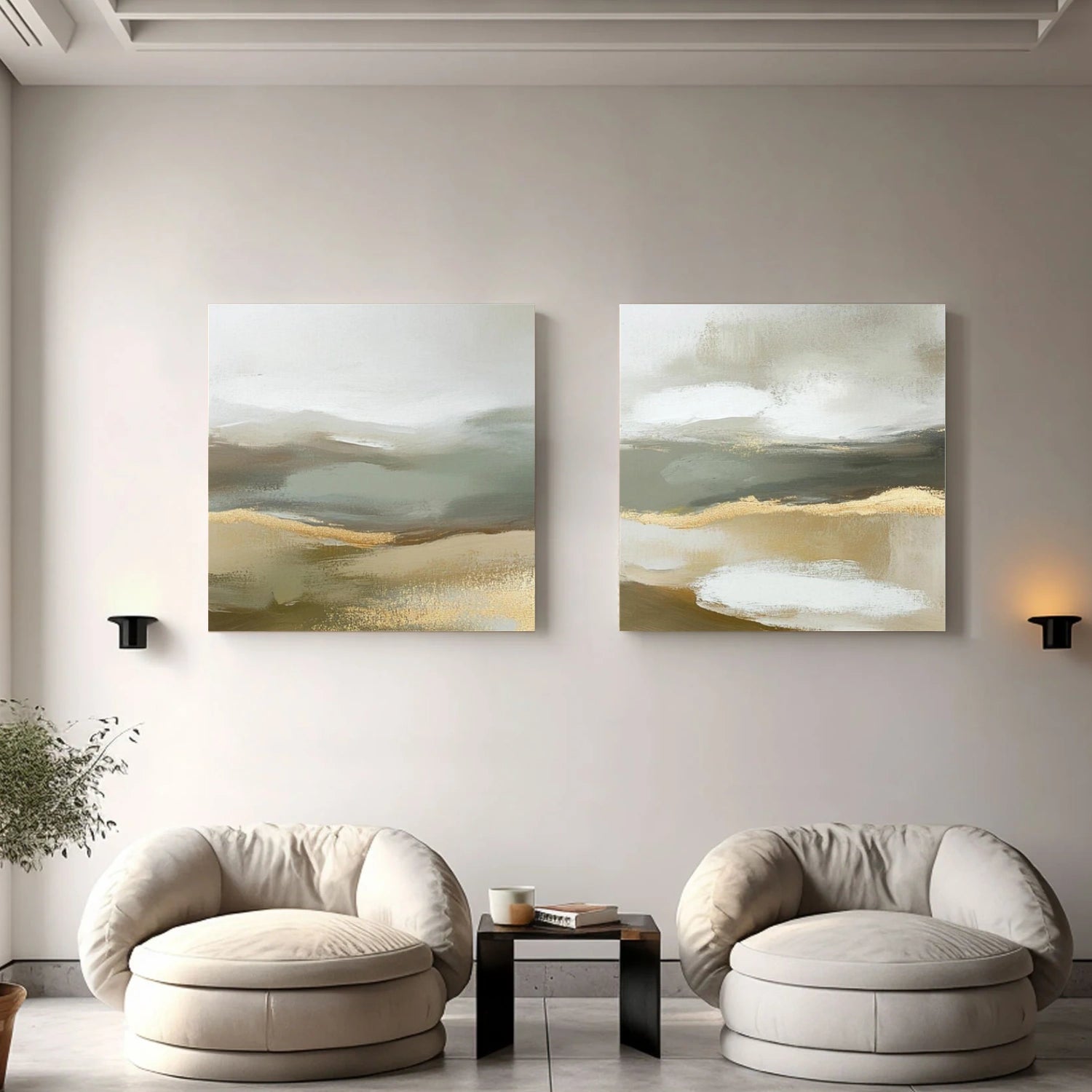 Abstract Canvas Art Set of 2 #WS885