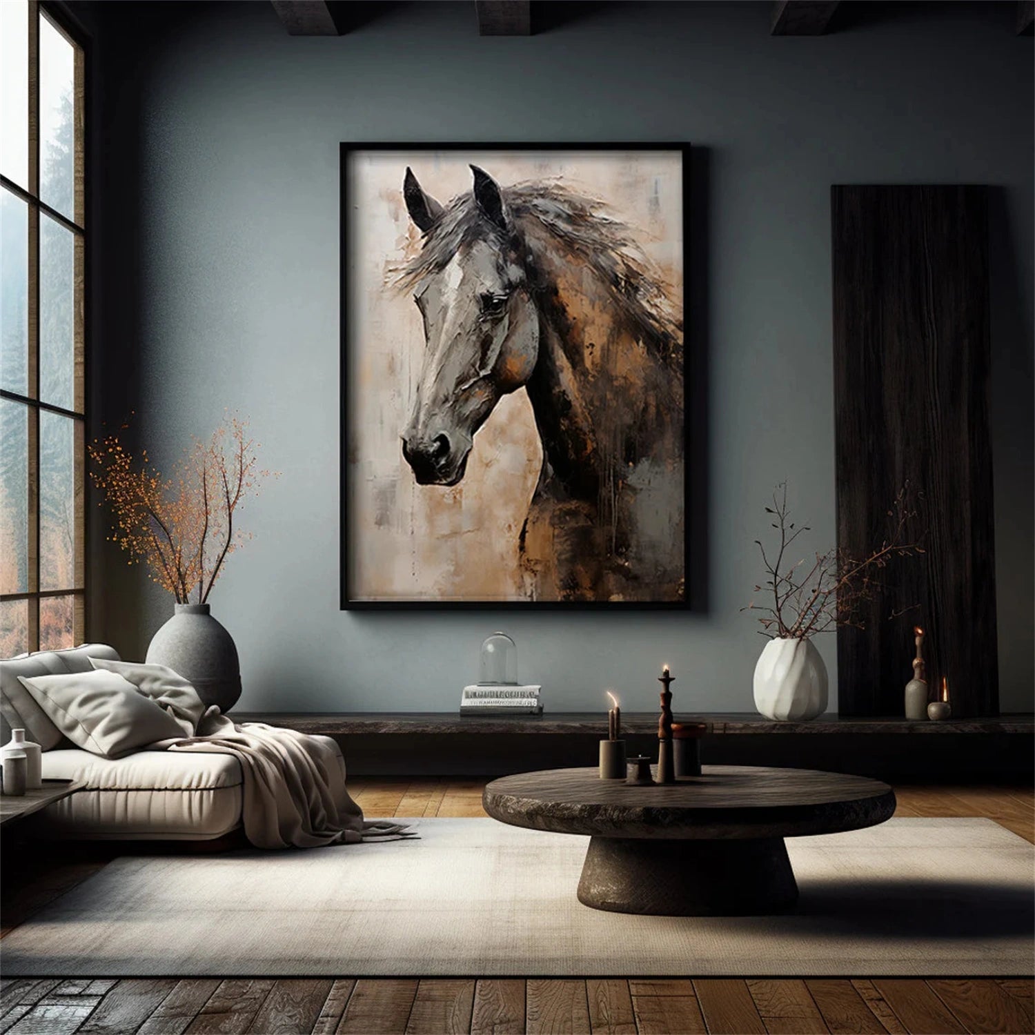 Colorful Horse Abstract Animal Wall Art #AL052