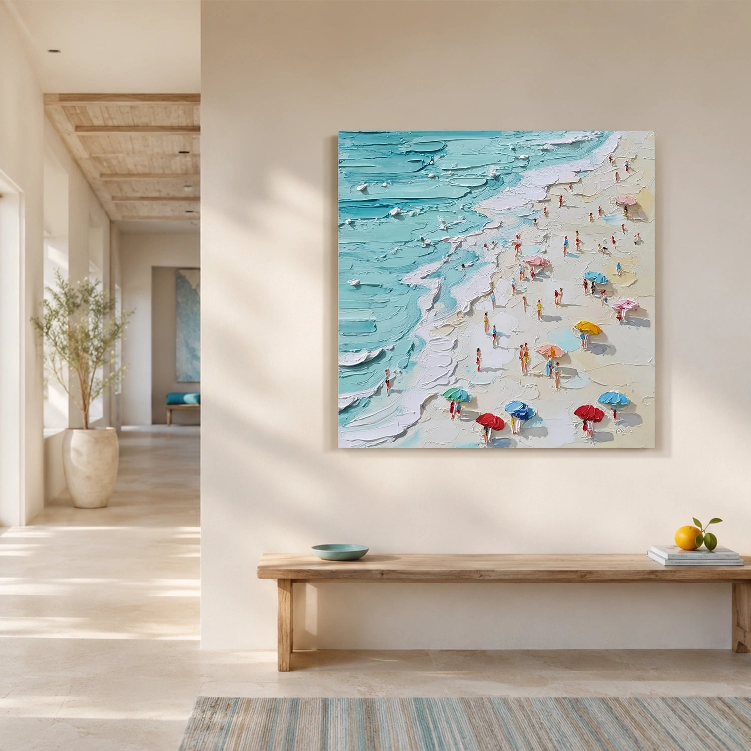 Sea & Sky Abstract Textured Wall Art #MS330