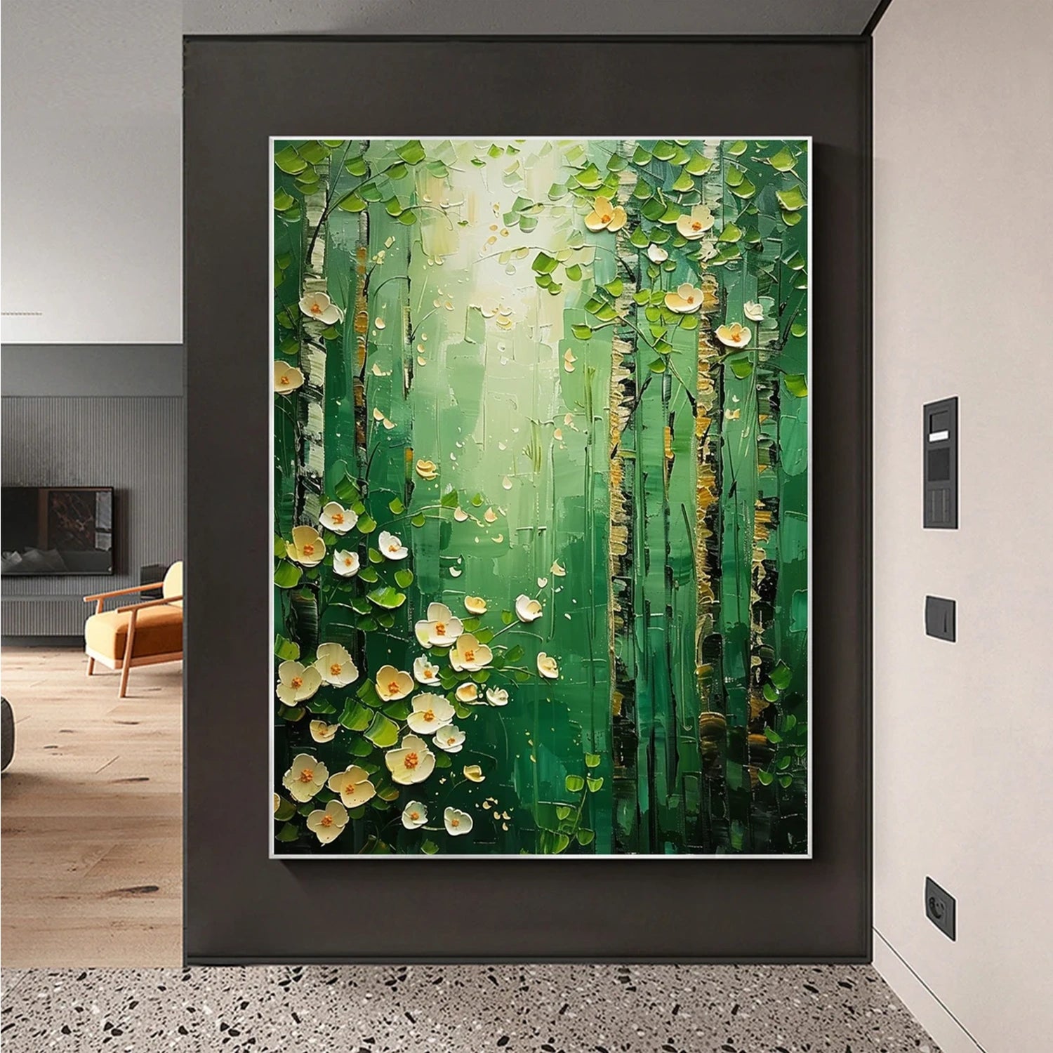 Flower & Tree Abstract Textured Wall Art #ML071