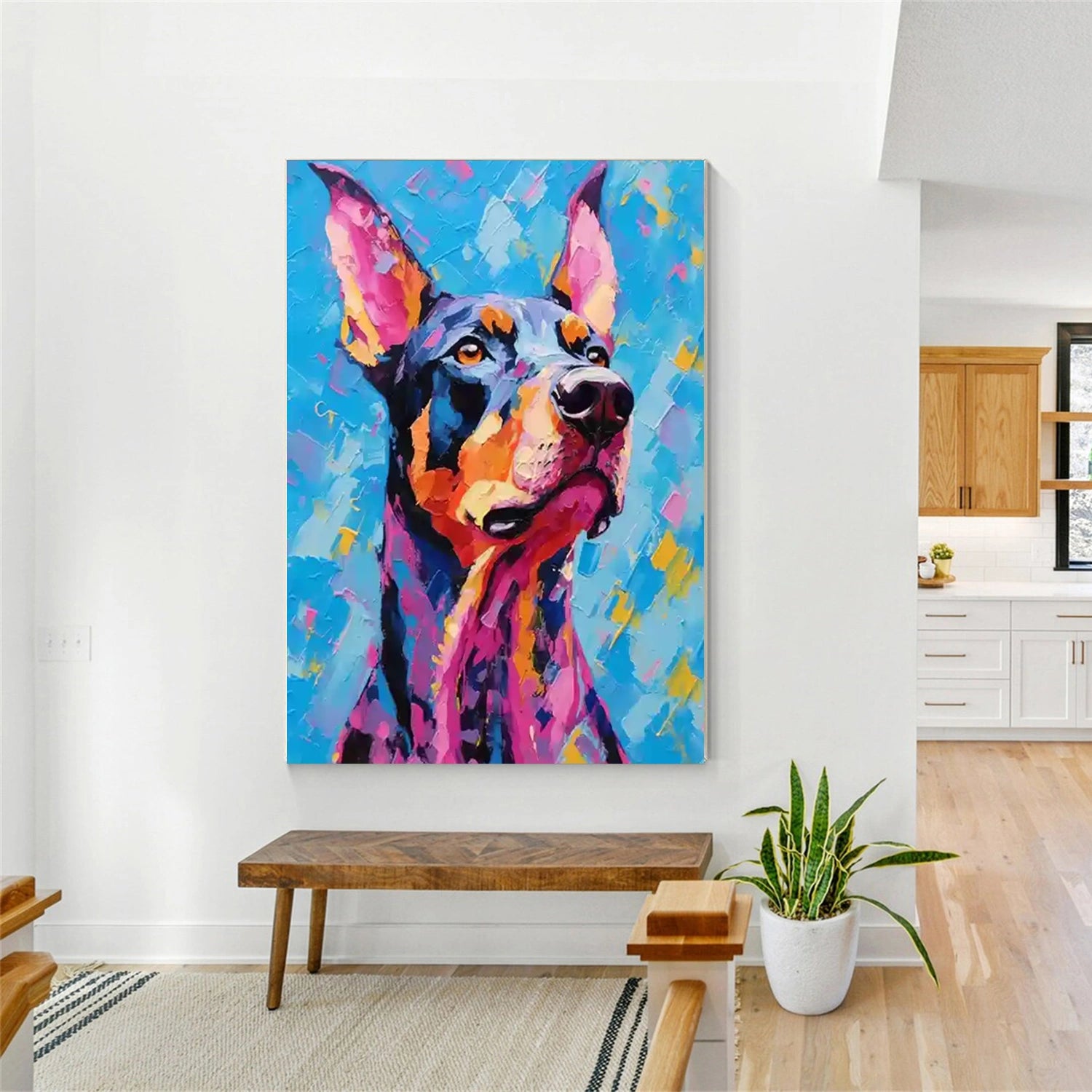 Abstract Animal Dog Wall Art #AL117
