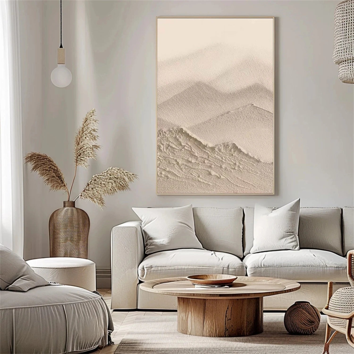 Minimalist Brown & Beige Art  #MB013