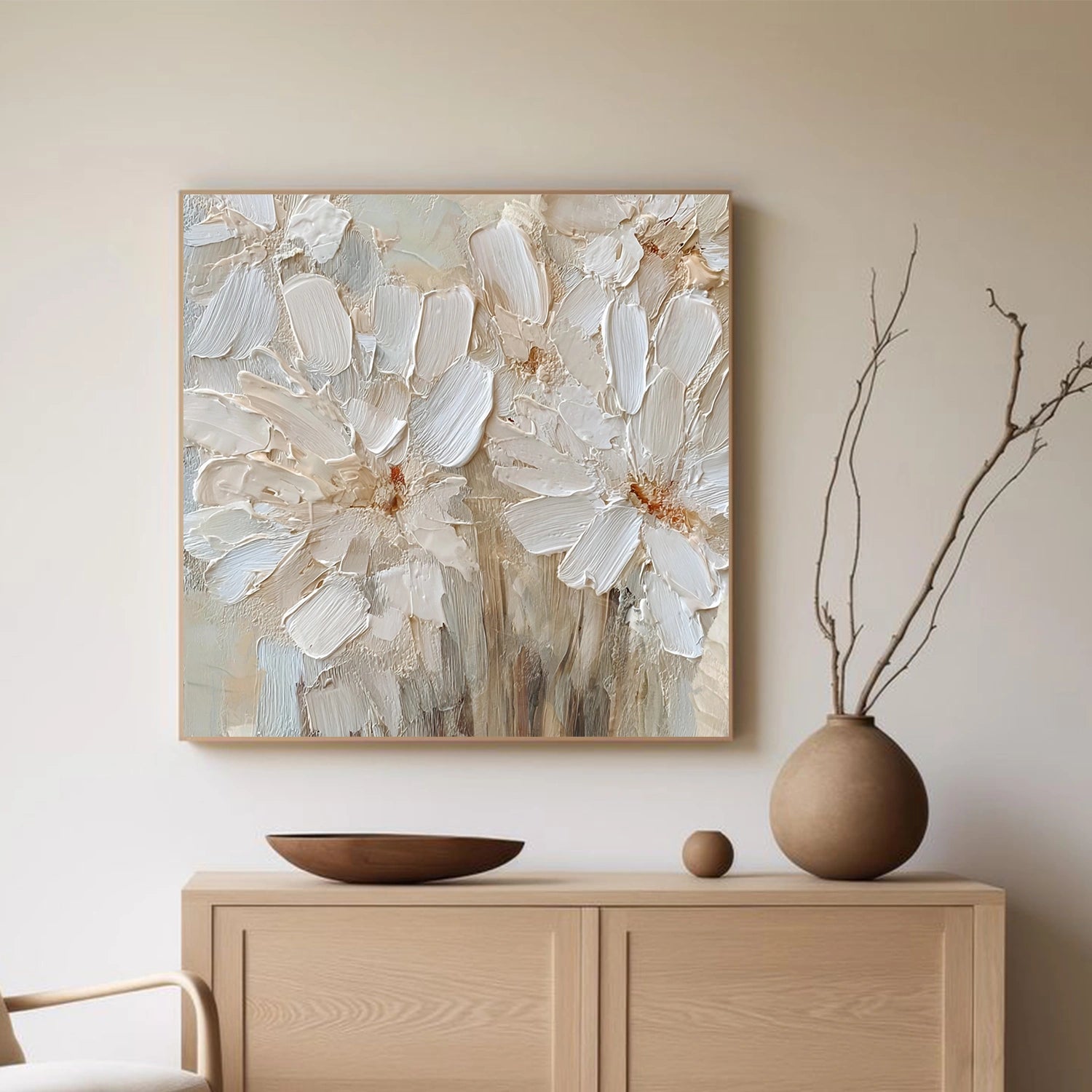 Flower & Tree Abstract Textured Wall Art #ML238