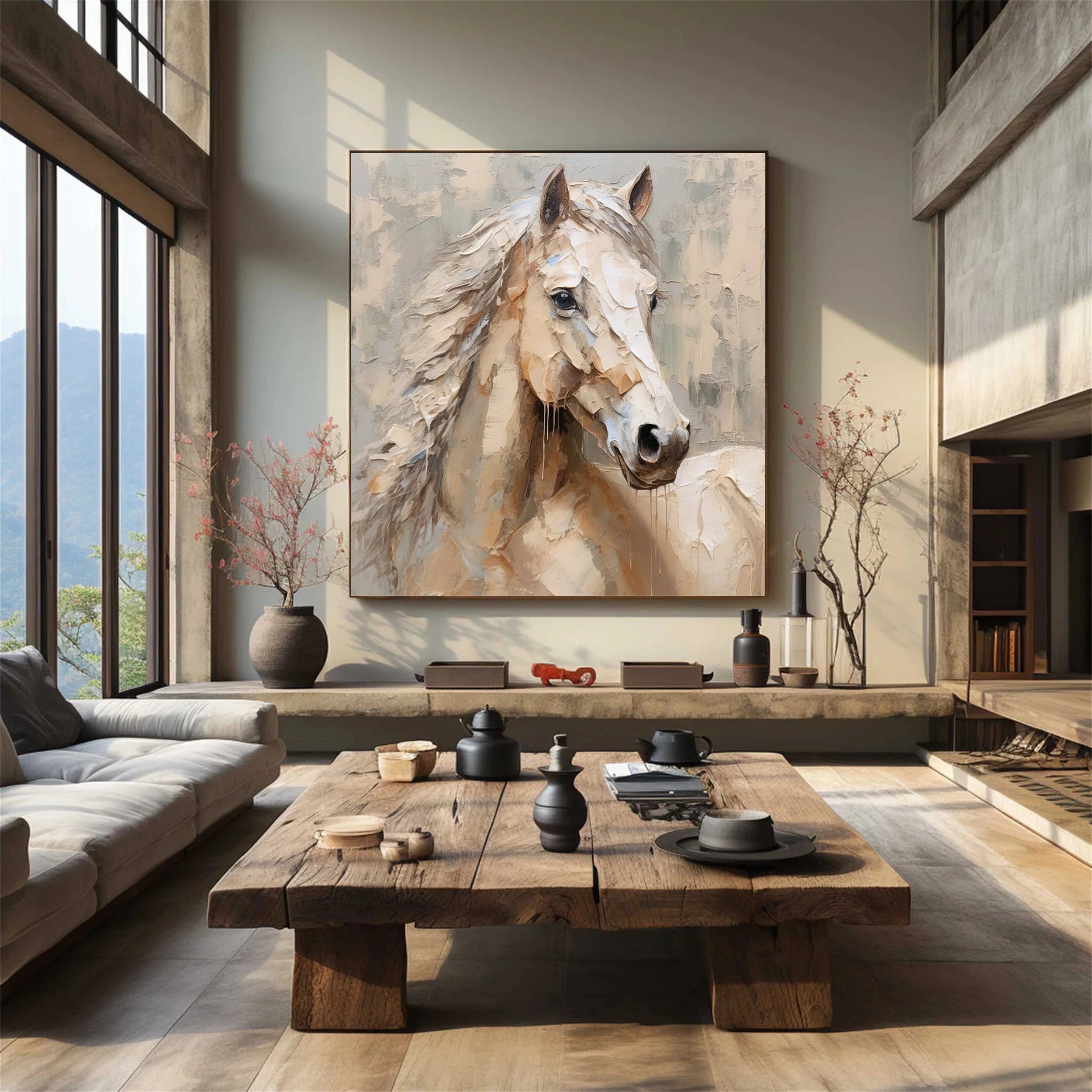 Colorful Horse Abstract Animal Wall Art #AL006