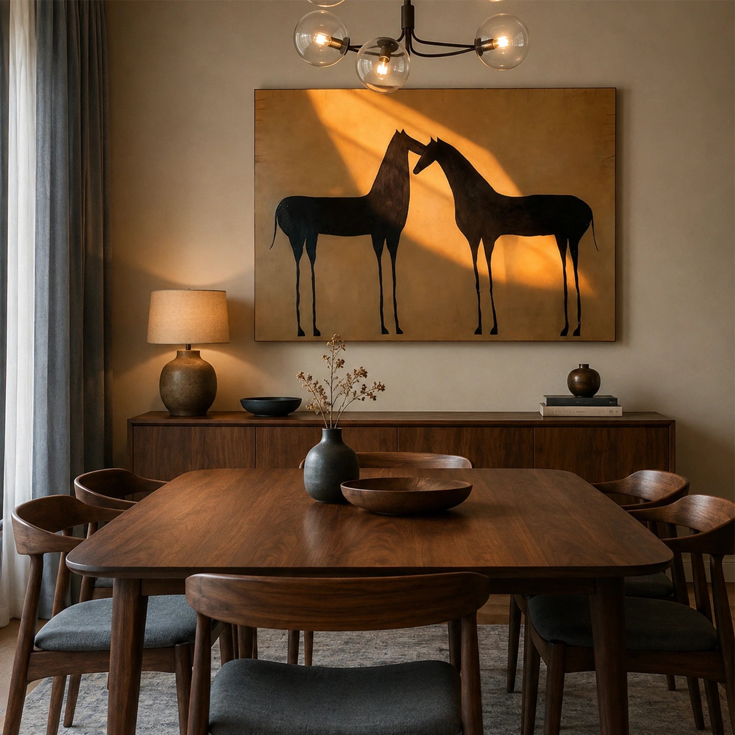 Abstract Animal Horse Wall Art #AL221