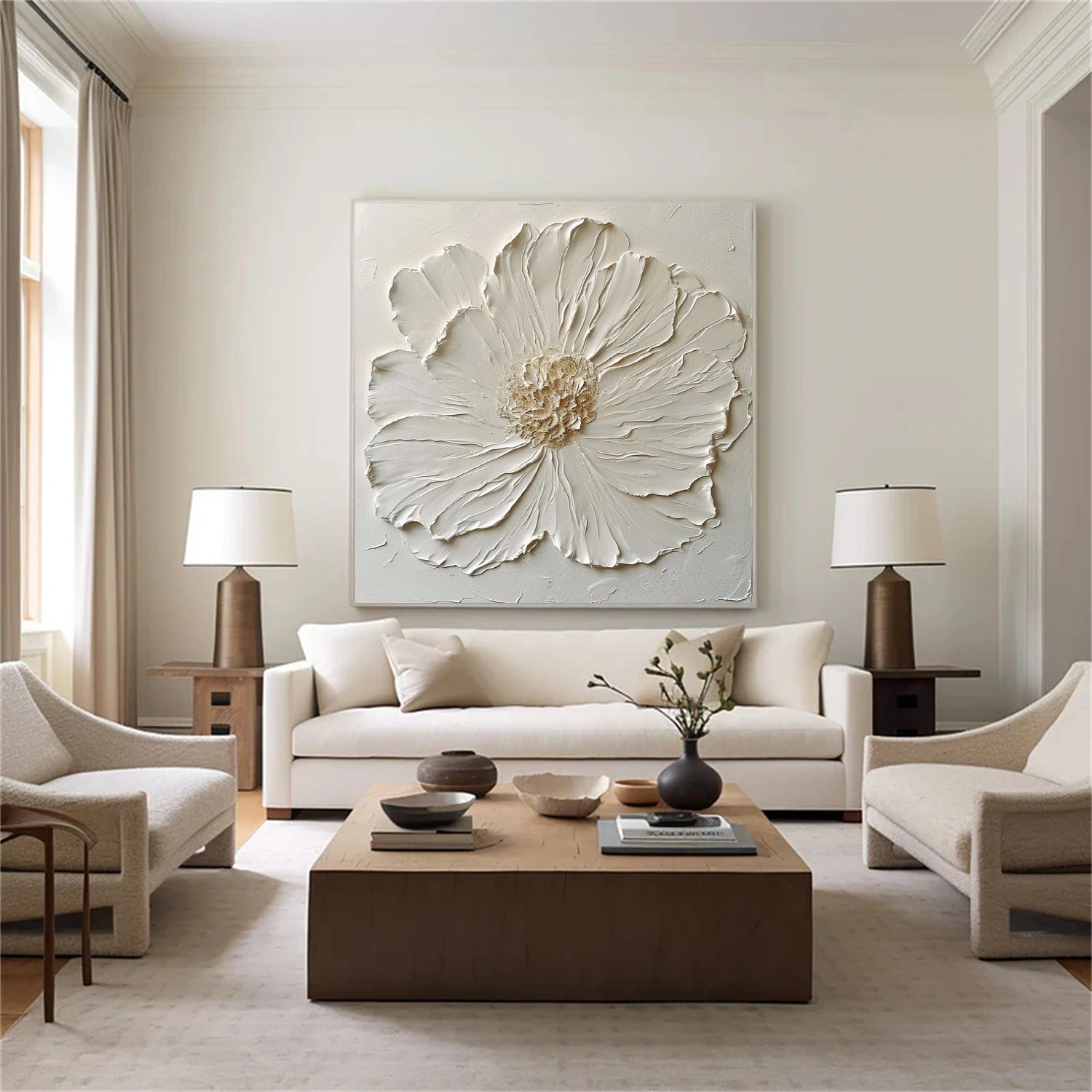 Flower & Tree Abstract Textured Wall Art #ML208