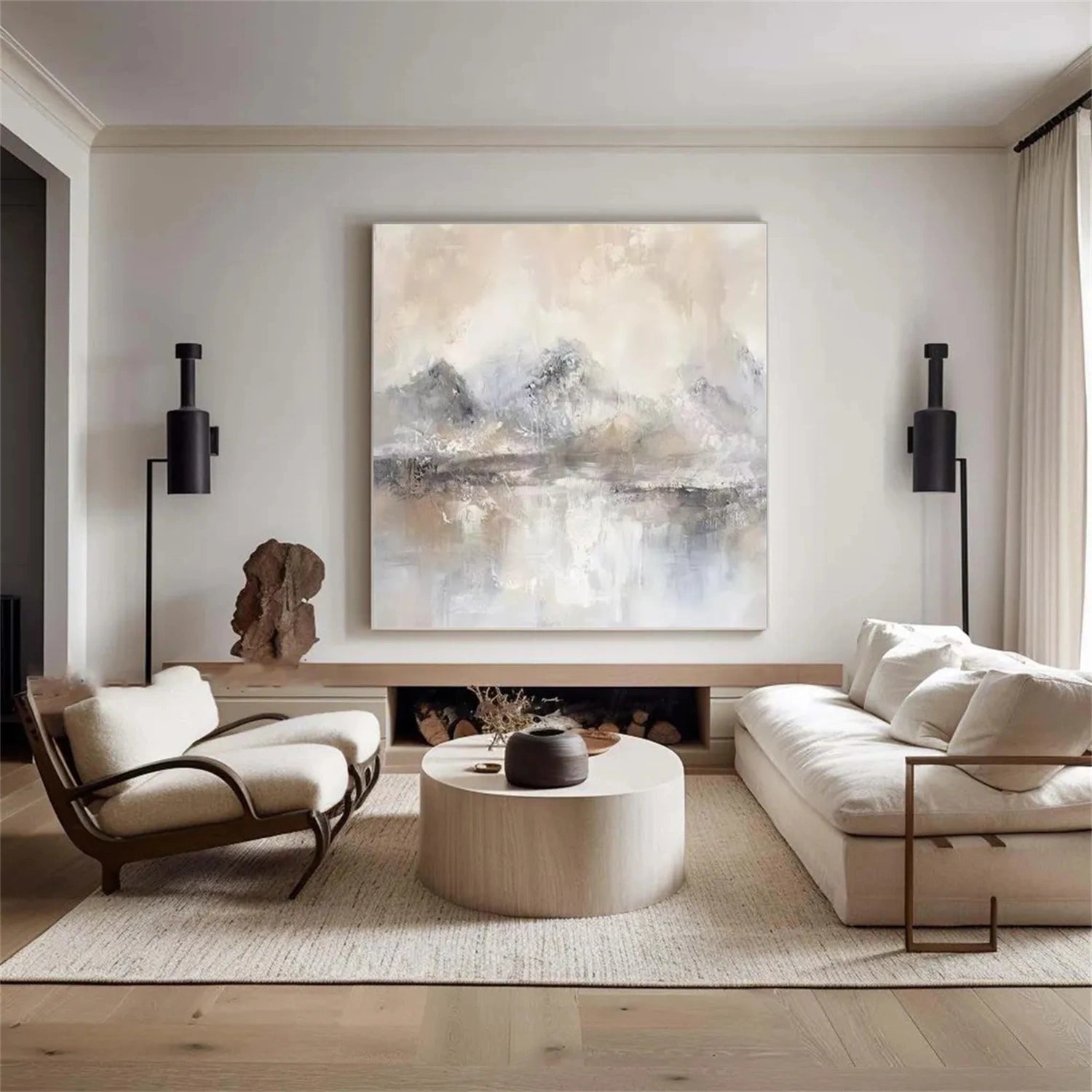 Abstract Mountain Canvas Art #MM270