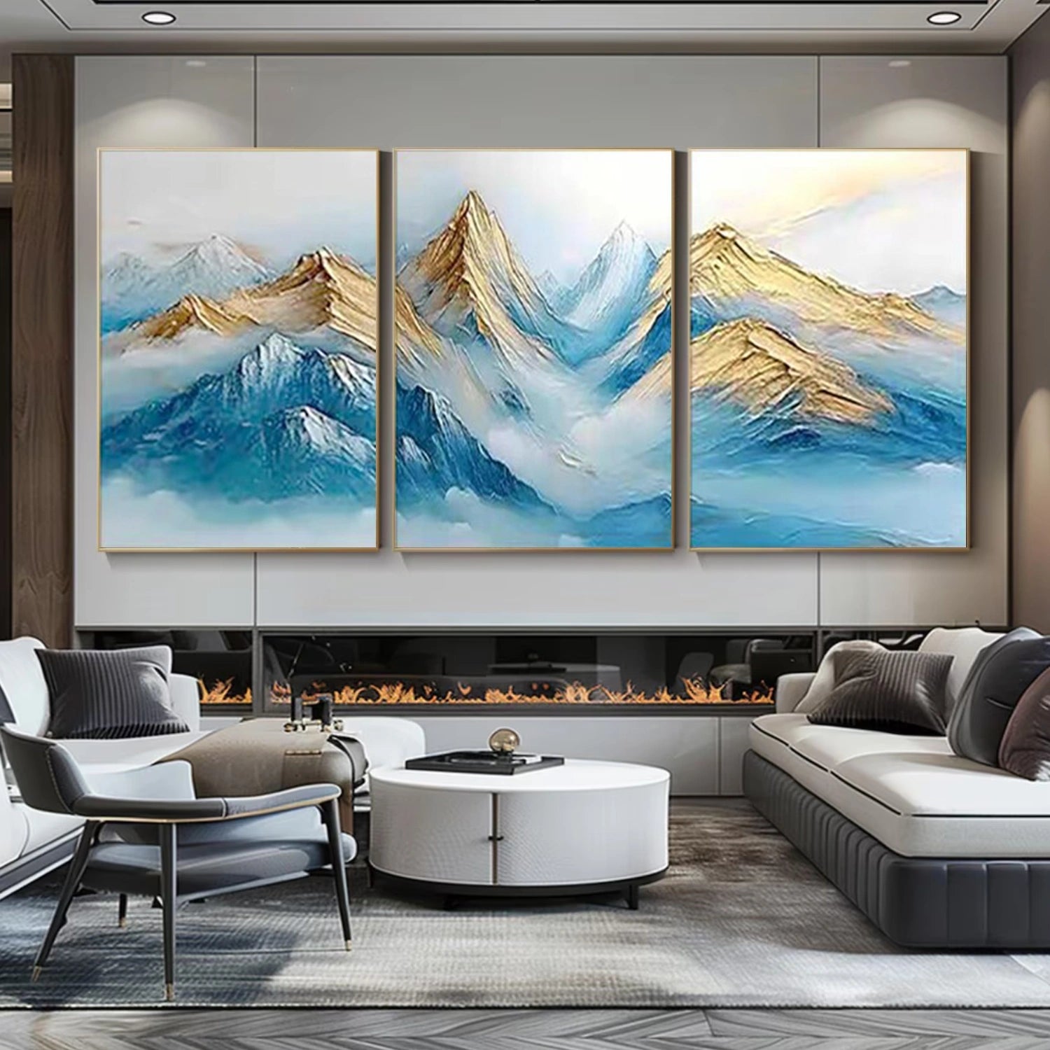 Minimalist Mountain Canvas Art Set of 3 #MM301
