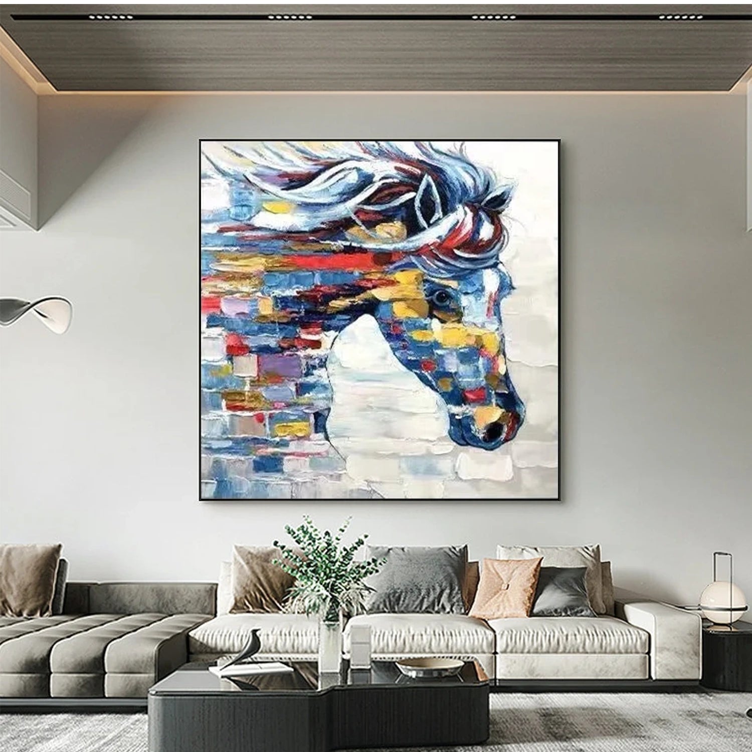 Abstract Animal Horse Wall Art #AL140