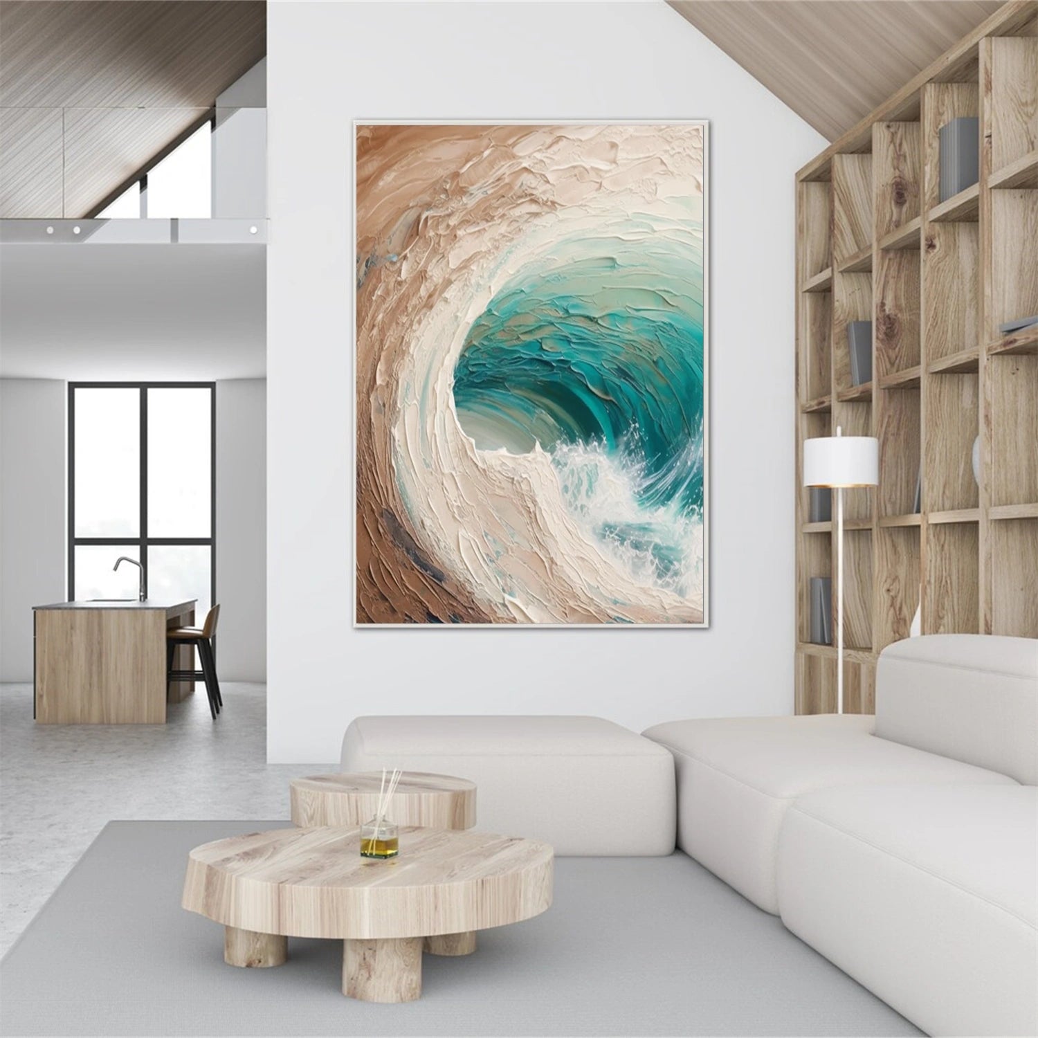 Sea & Sky Abstract Textured Wall Art #MS125