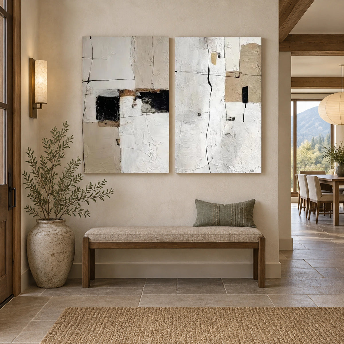 Abstract Canvas Art Set of 2 #WS1209