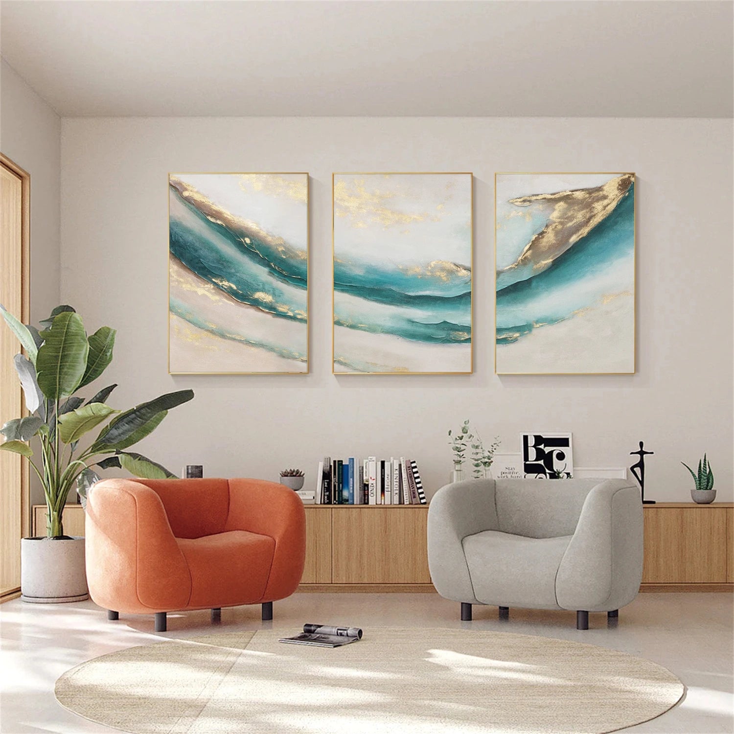 Abstract Canvas Art Set of 3 #WS802