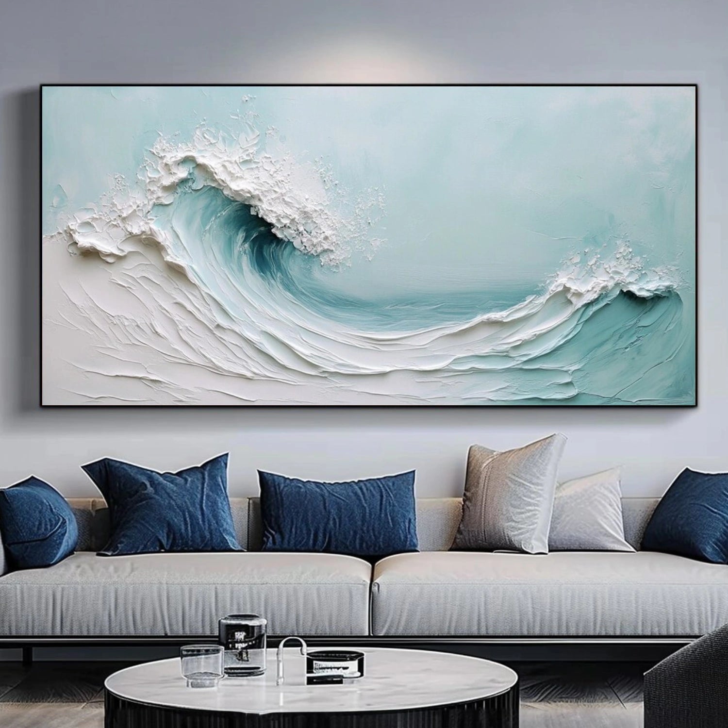 Sea & Sky Abstract Textured Wall Art #MS198