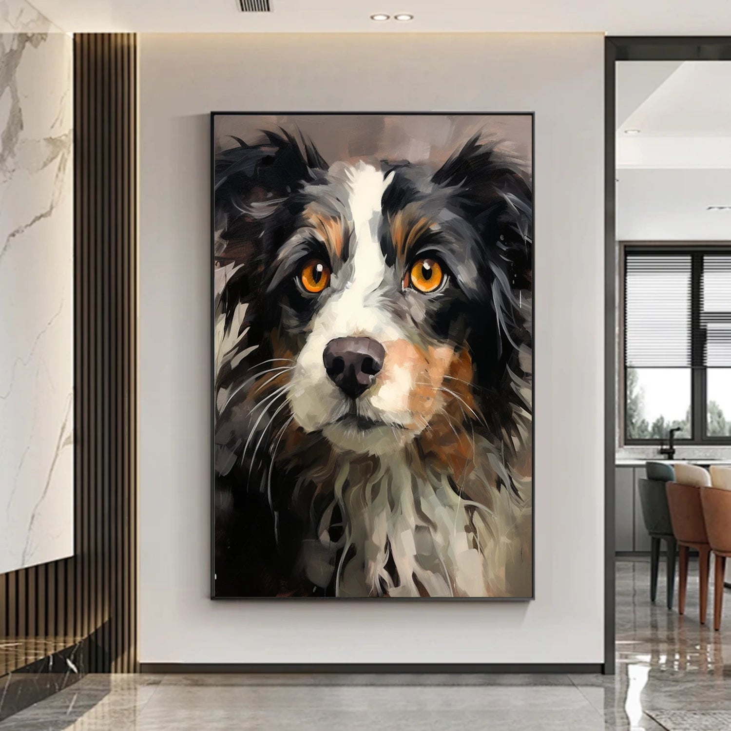 Abstract Animal Dog Wall Art #AL100