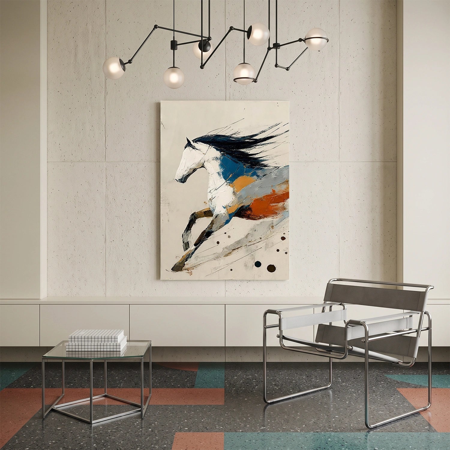 Abstract Animal Horse Wall Art #AL210
