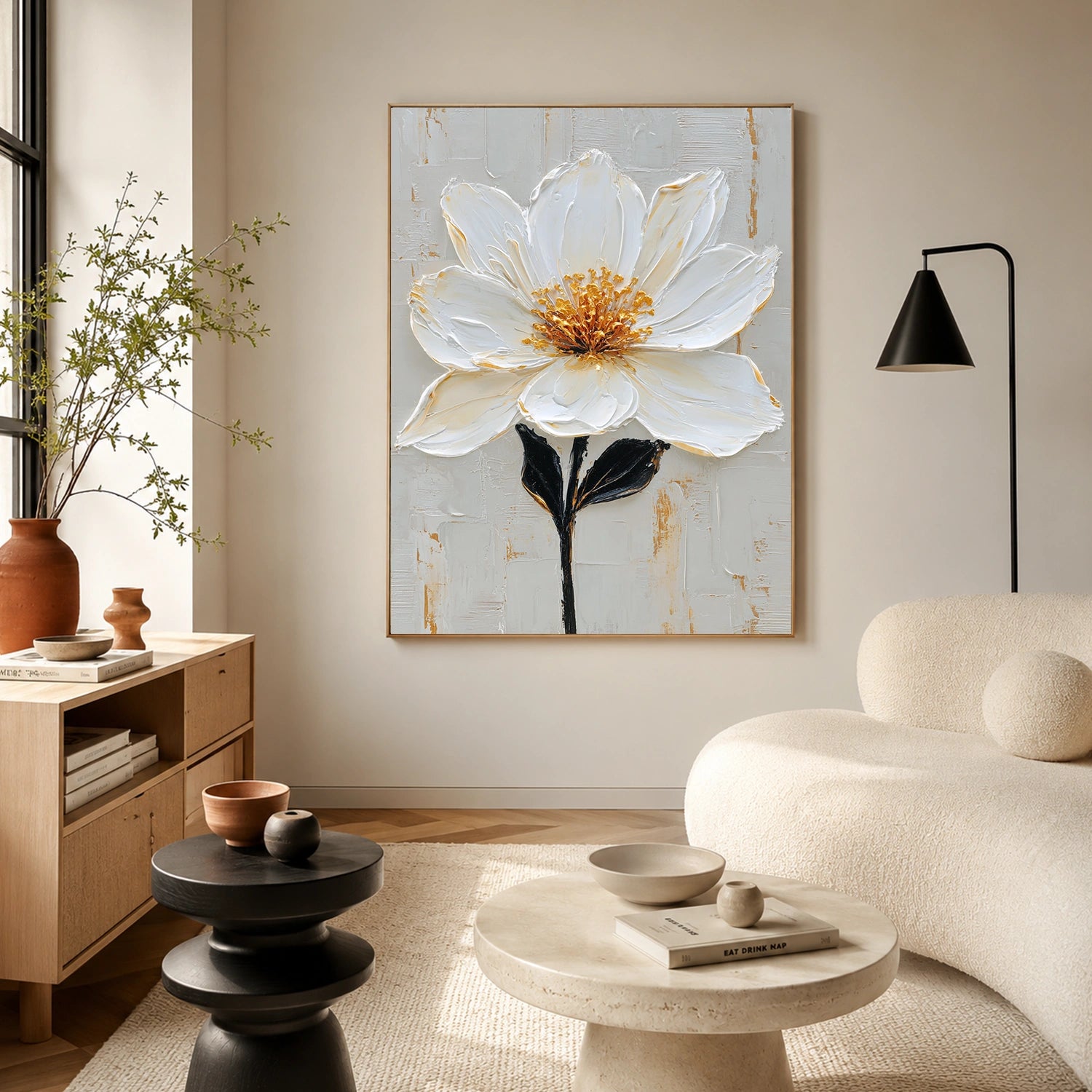 Flower & Tree Abstract Textured Wall Art #ML259