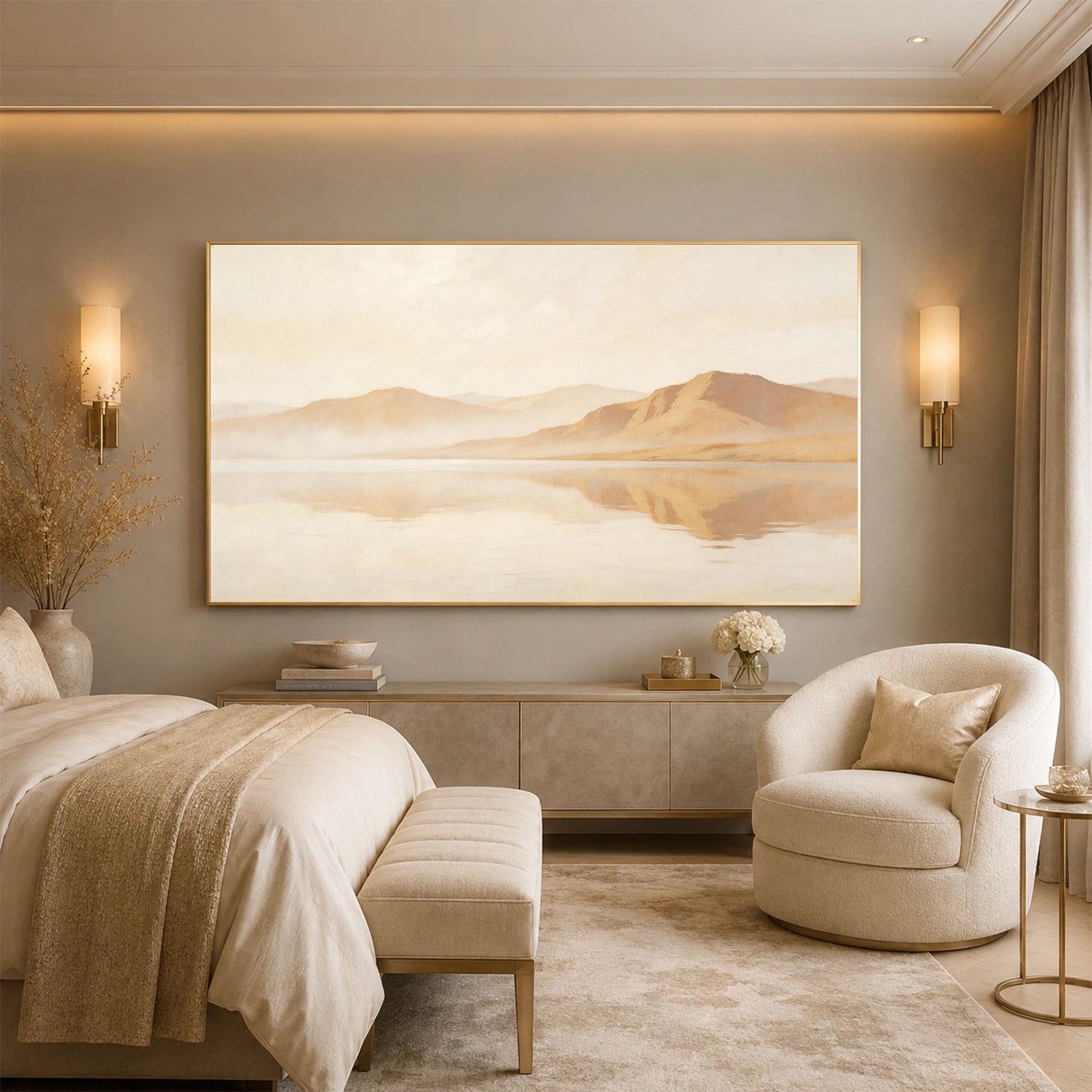 Abstract Mountain Canvas Art #MM413