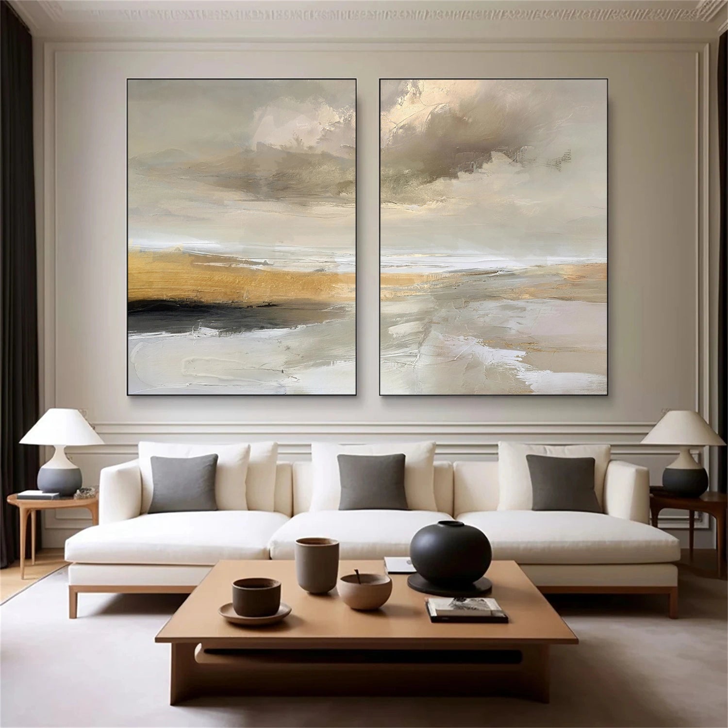 Sea & Sky Abstract Wall Art Set of 2 #MS225