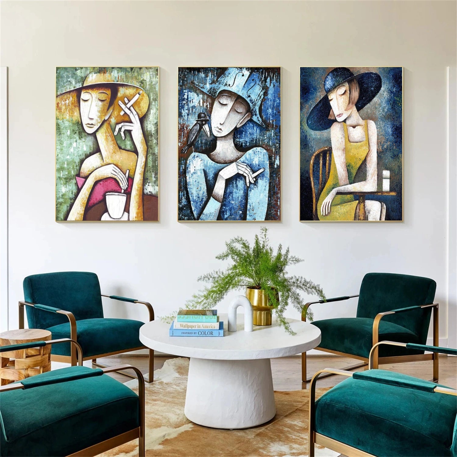 Abstract Portrait Wall Art Set of 2 #AP086