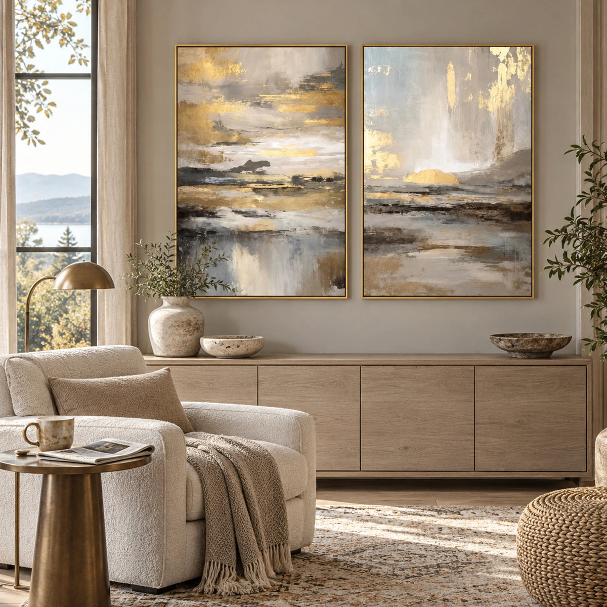 Abstract Canvas Art Set of 2 #WS1215