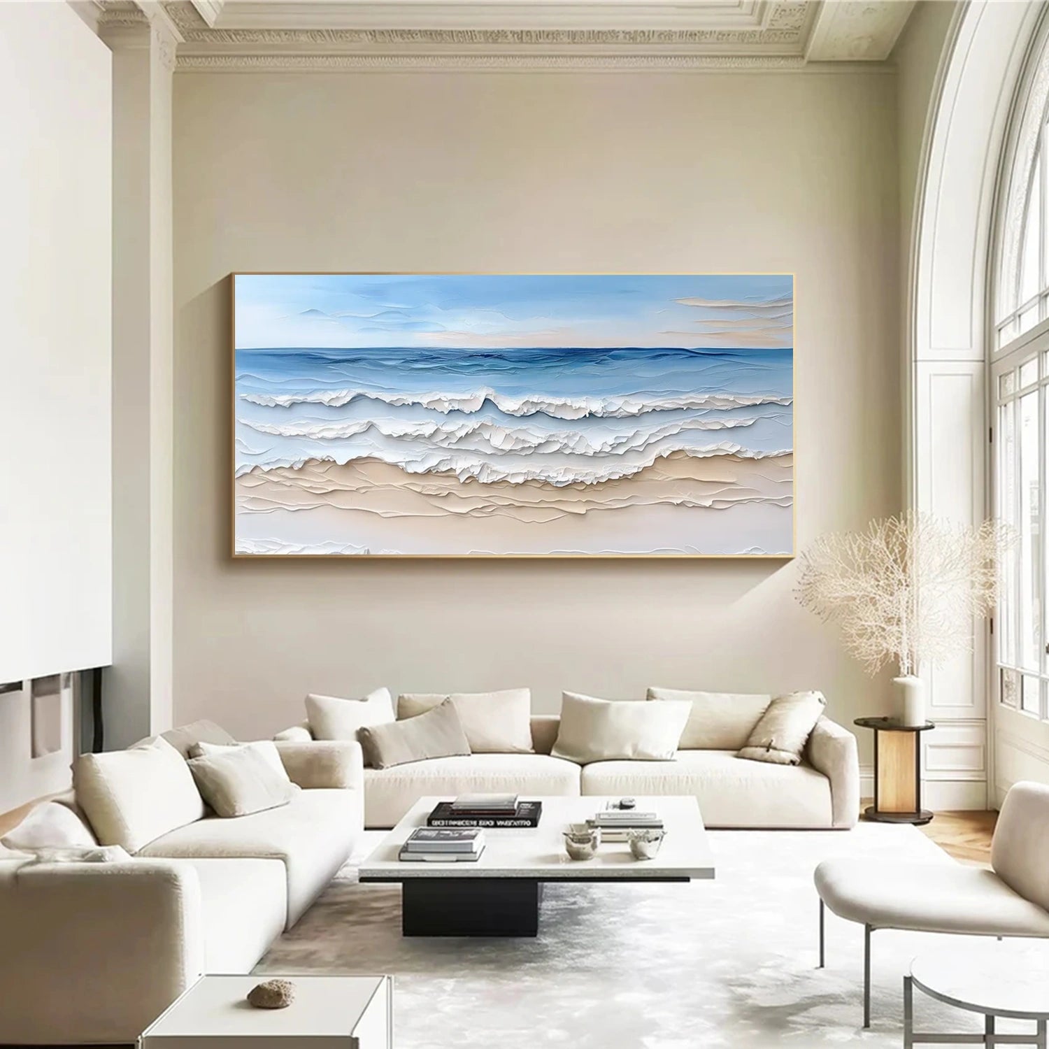Sea & Sky Abstract Textured Wall Art #MS132