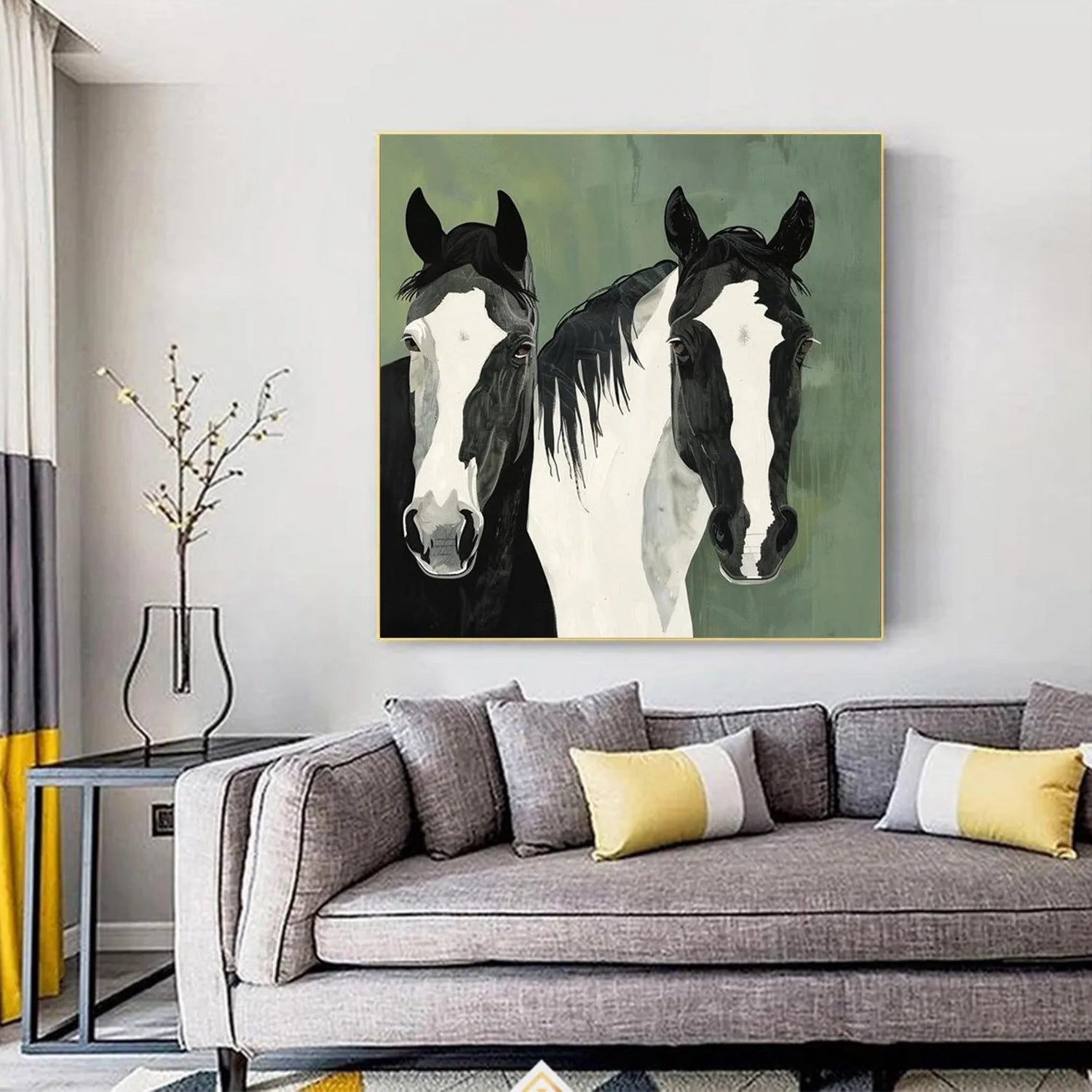 Abstract Animal Horse Wall Art #AL136